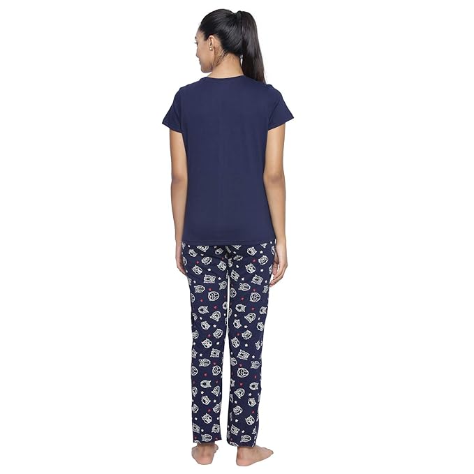 Real Basics Women's Cotton Animal Print Pajama Set Pack of 2