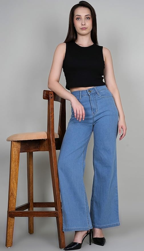 ADBUCKS Wide Leg Jeans for Women | Jeans Pant for Women | High Rise Jean I