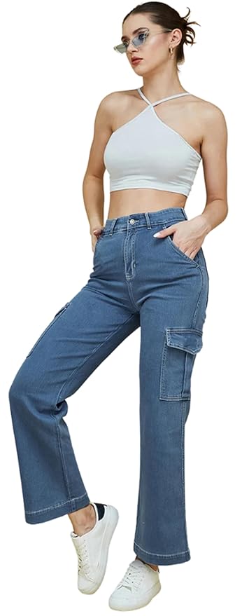 ADBUCKS Women's Loose low Rise Jeans