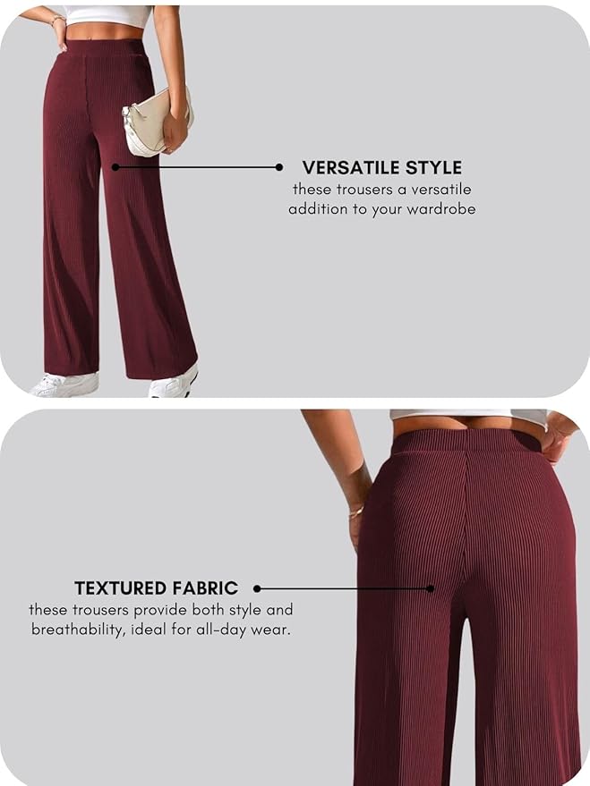 GRECIILOOKS Tailored Trousers for Women | Women Trousers | Women's High-Waisted Pant | Women Trousers Pants | Korean Trousers for Women
