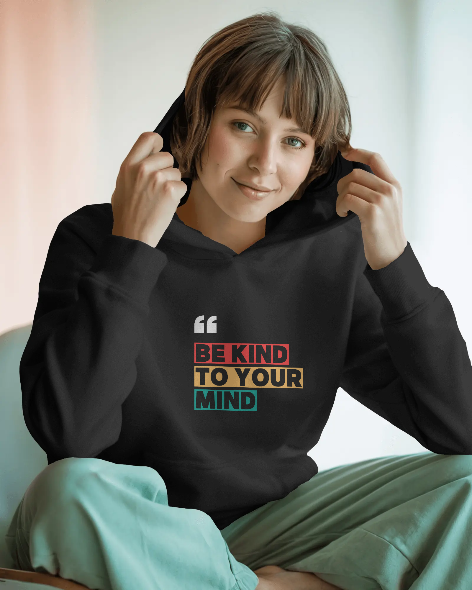 Cloth Wolf Oversized Hoodie – “Be Kind to Your Mind” Edition