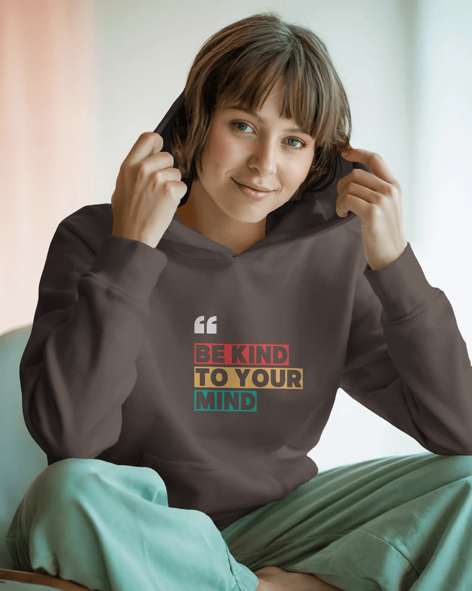 Cloth Wolf Oversized Hoodie – “Be Kind to Your Mind” Edition