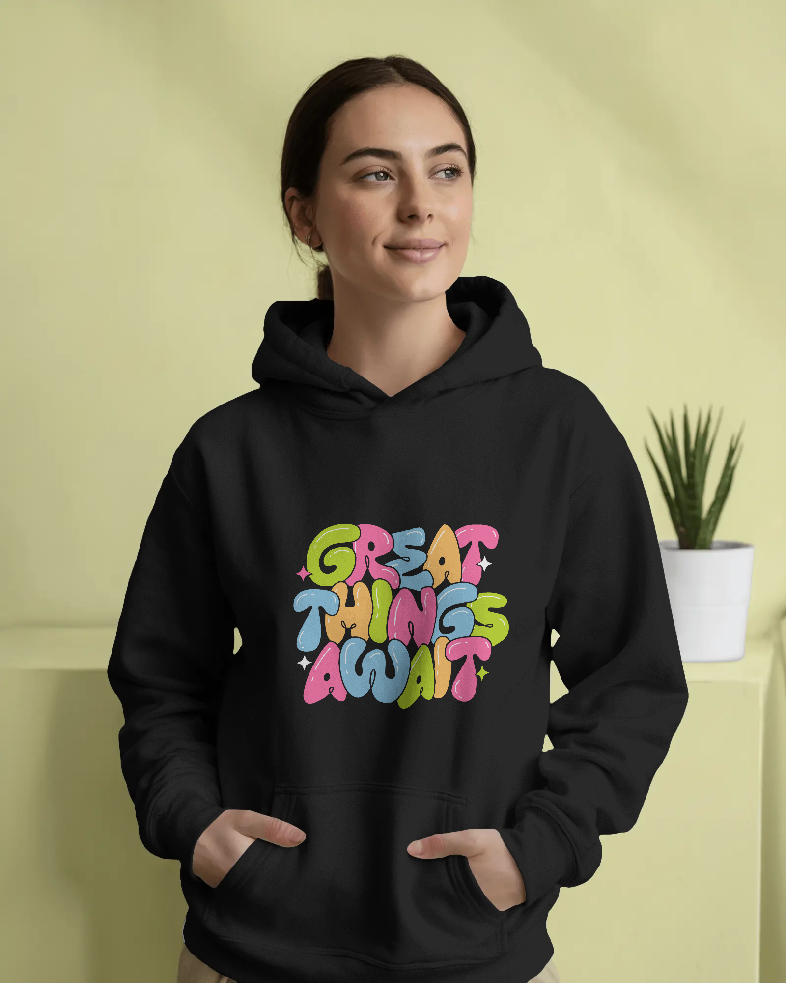 Cloth Wolf Oversized Hoodie – “Great Things Await” Edition