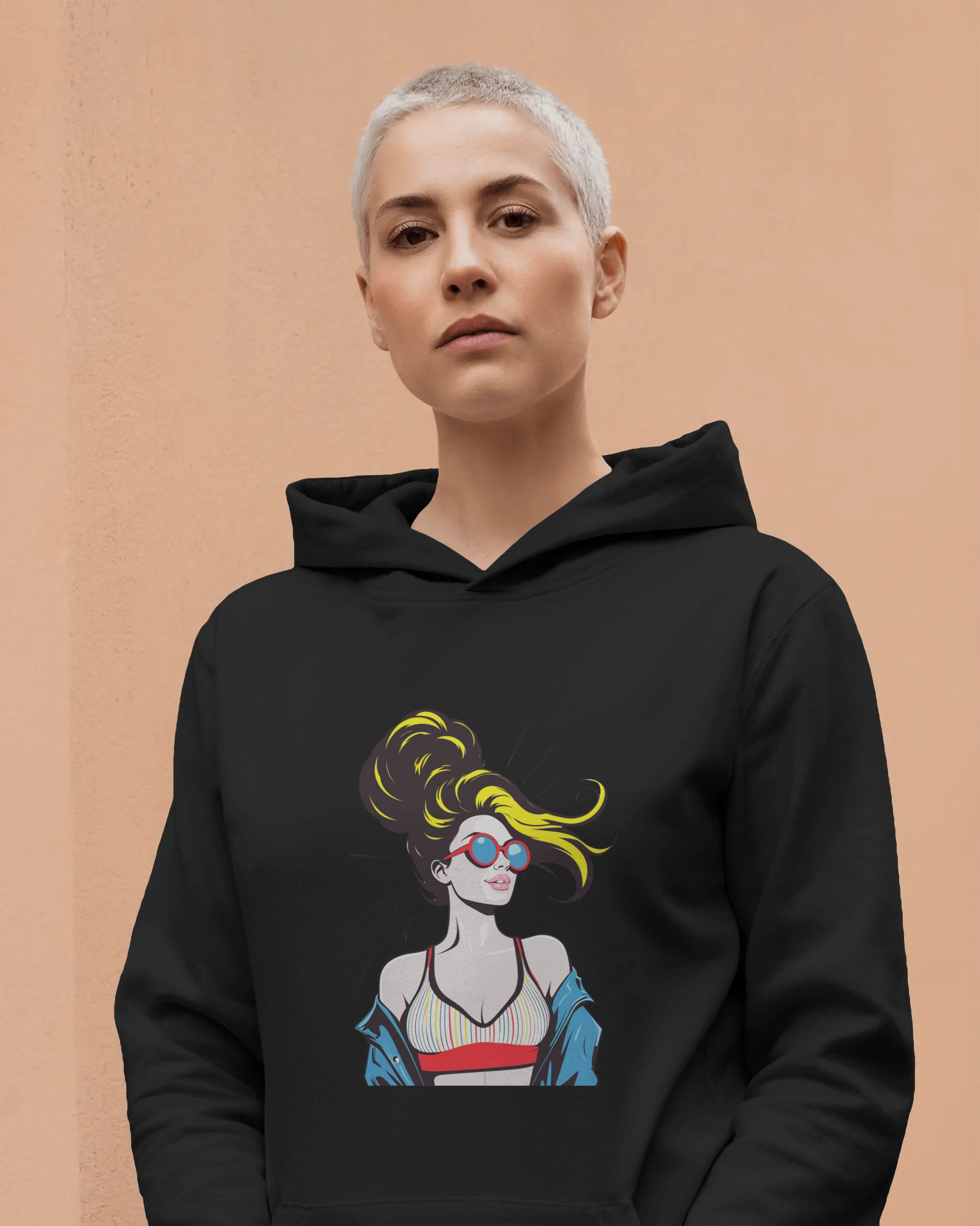 Cloth Wolf Oversized Hoodie – “Power Chic” Edition