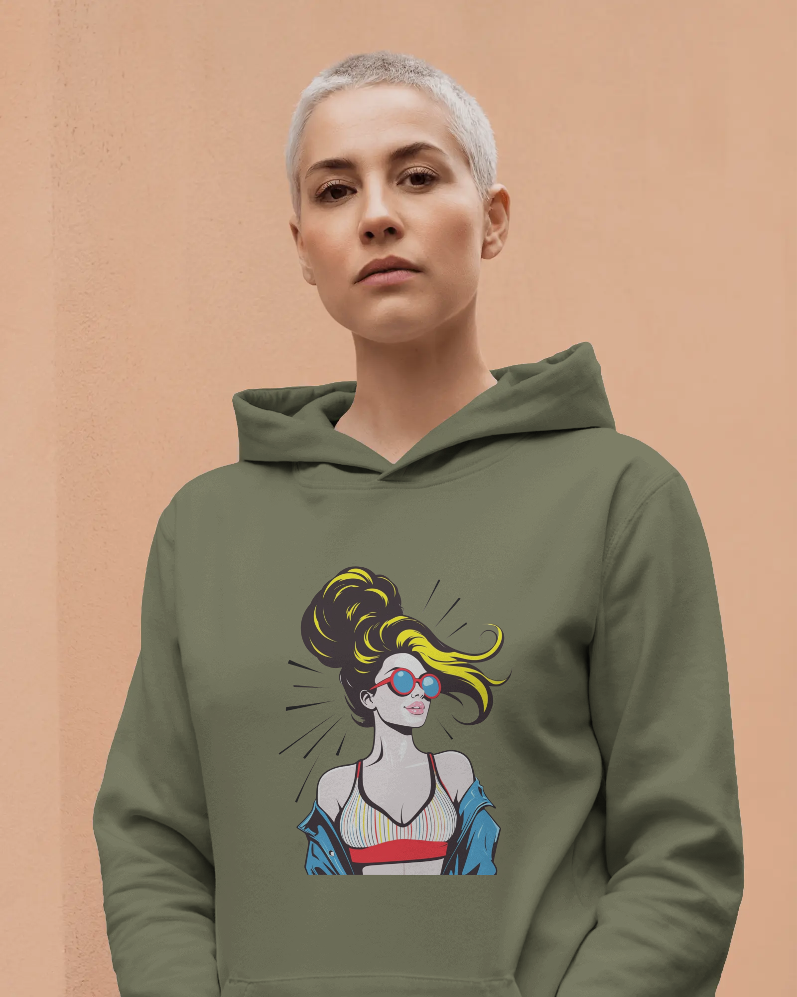 Cloth Wolf Oversized Hoodie – “Power Chic” Edition
