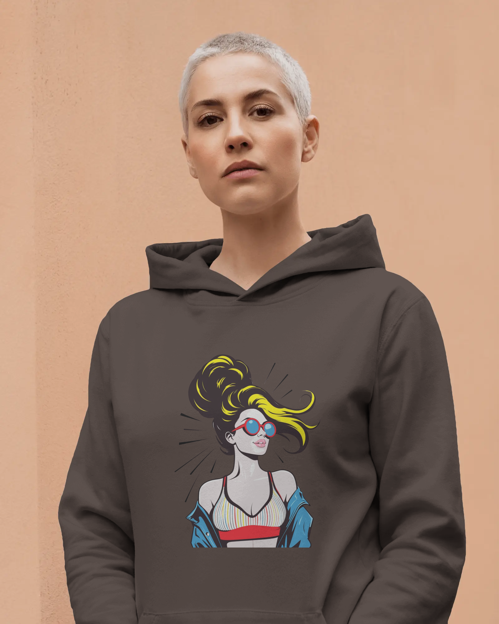 Cloth Wolf Oversized Hoodie – “Power Chic” Edition