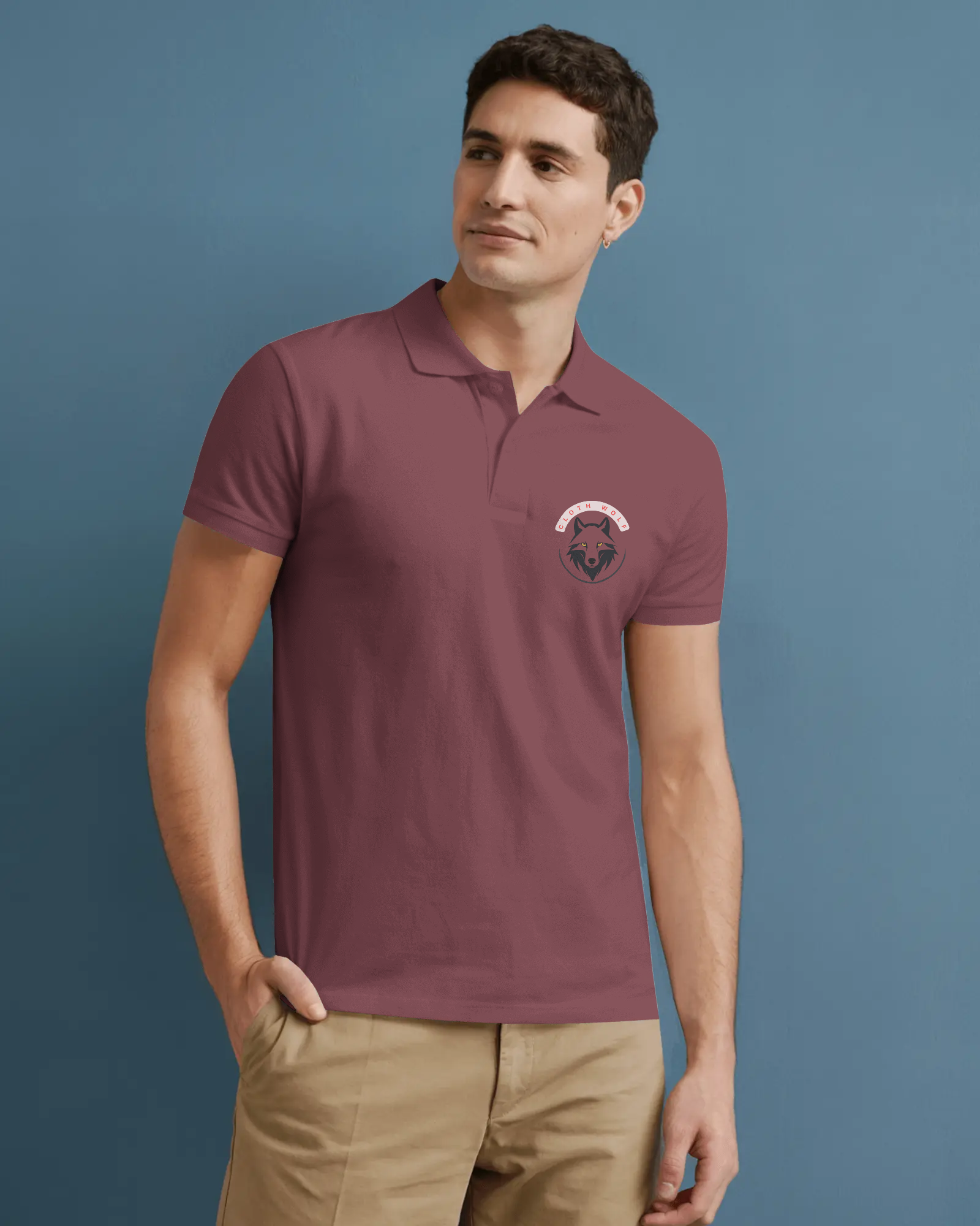  Cloth Wolf Premium Polo T-Shirt – Embroidered Edition (220 GSM)