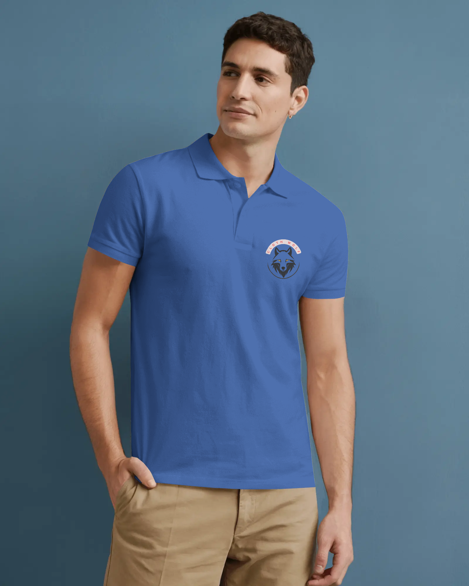 Cloth Wolf Premium Polo T-Shirt – Embroidered Edition (220 GSM)