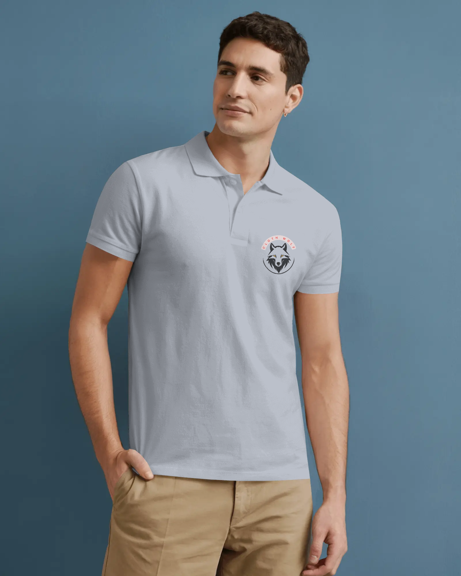 Cloth Wolf Premium Polo T-Shirt – Embroidered Edition (220 GSM)