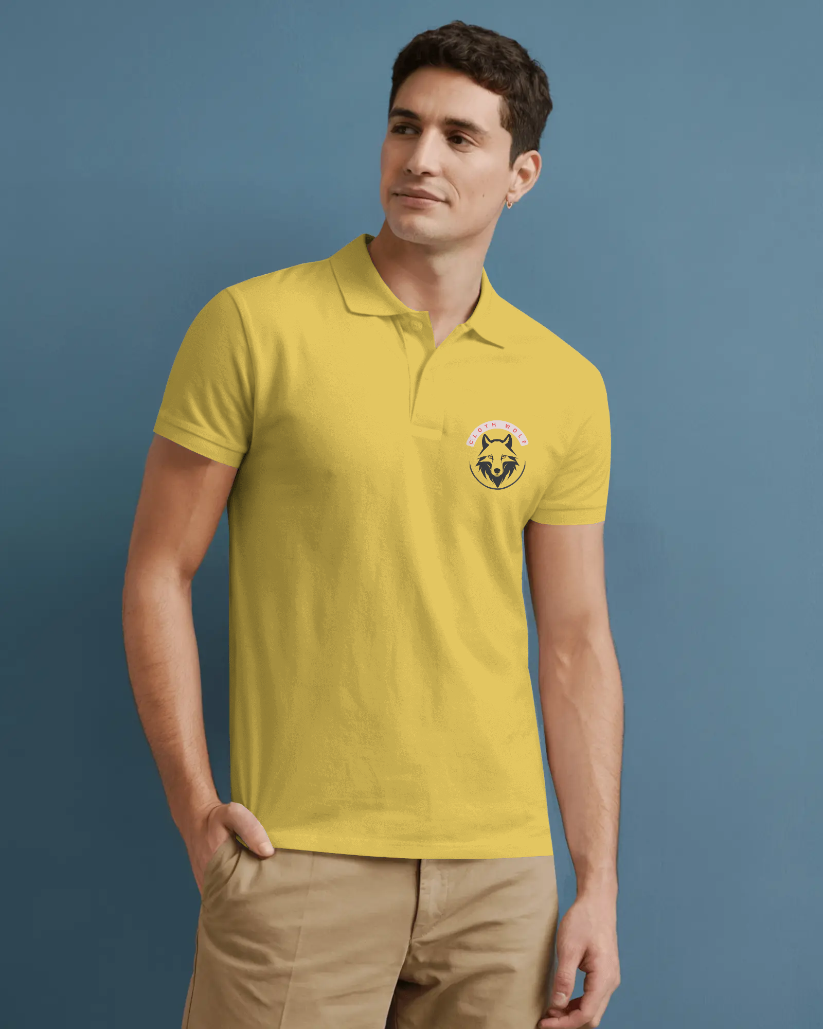 Cloth Wolf Premium Polo T-Shirt – Embroidered Edition (220 GSM)