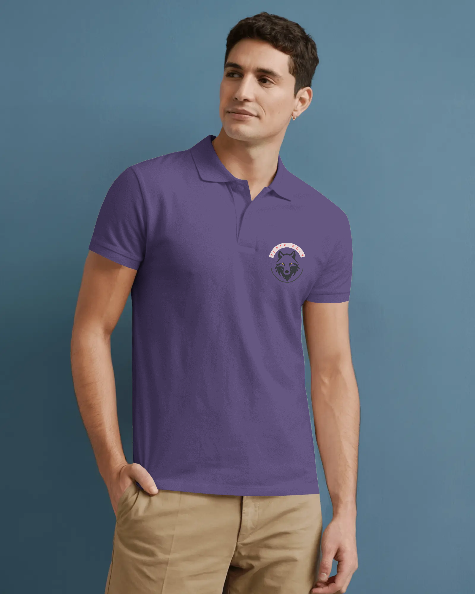 Cloth Wolf Premium Polo T-Shirt – Embroidered Edition (220 GSM)