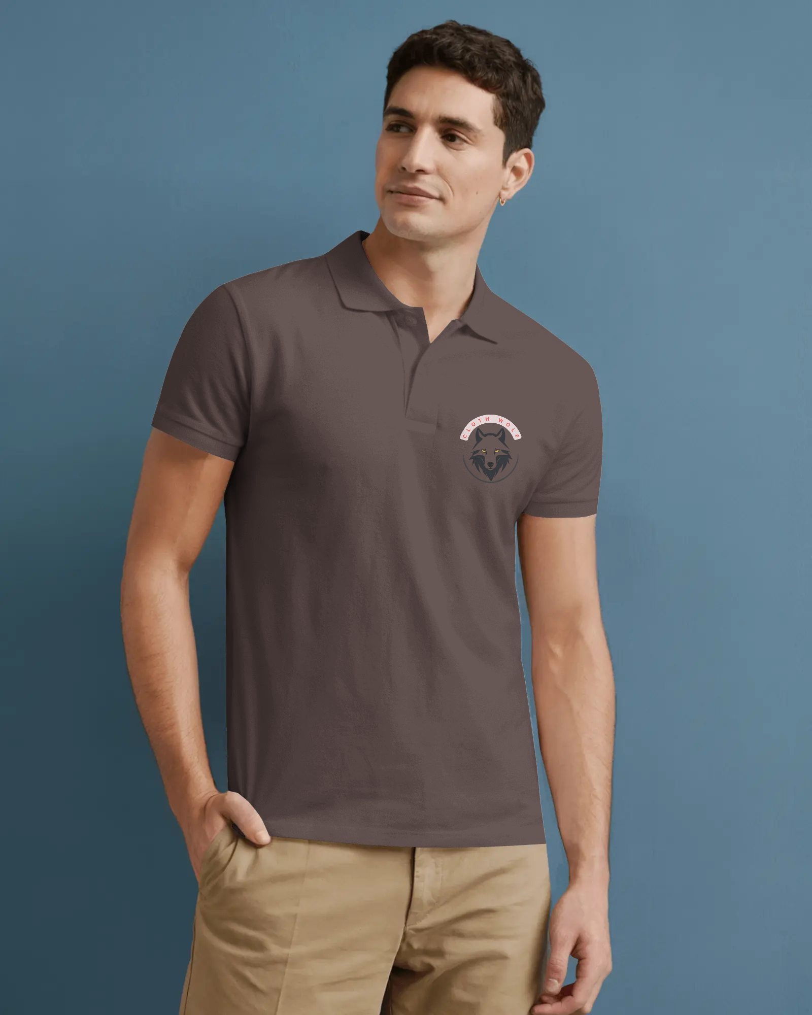  Cloth Wolf Premium Polo T-Shirt – Embroidered Edition (220 GSM)