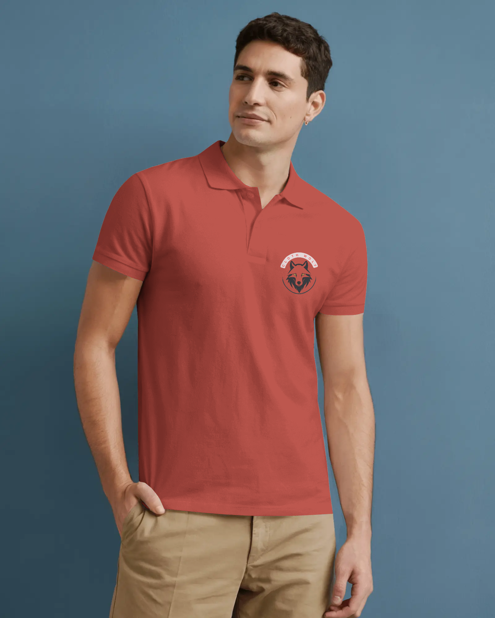  Cloth Wolf Premium Polo T-Shirt – Embroidered Edition (220 GSM)