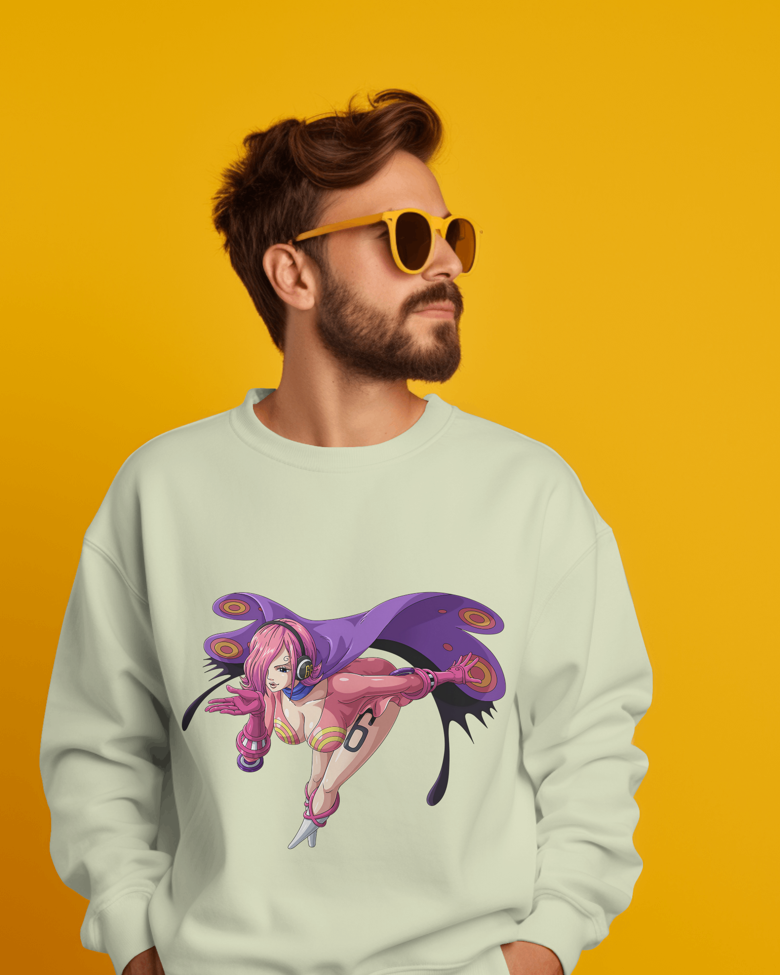 CLOTHWOLF 350 GSM Anime Vibe Sweatshirt – Butterfly Queen Edition