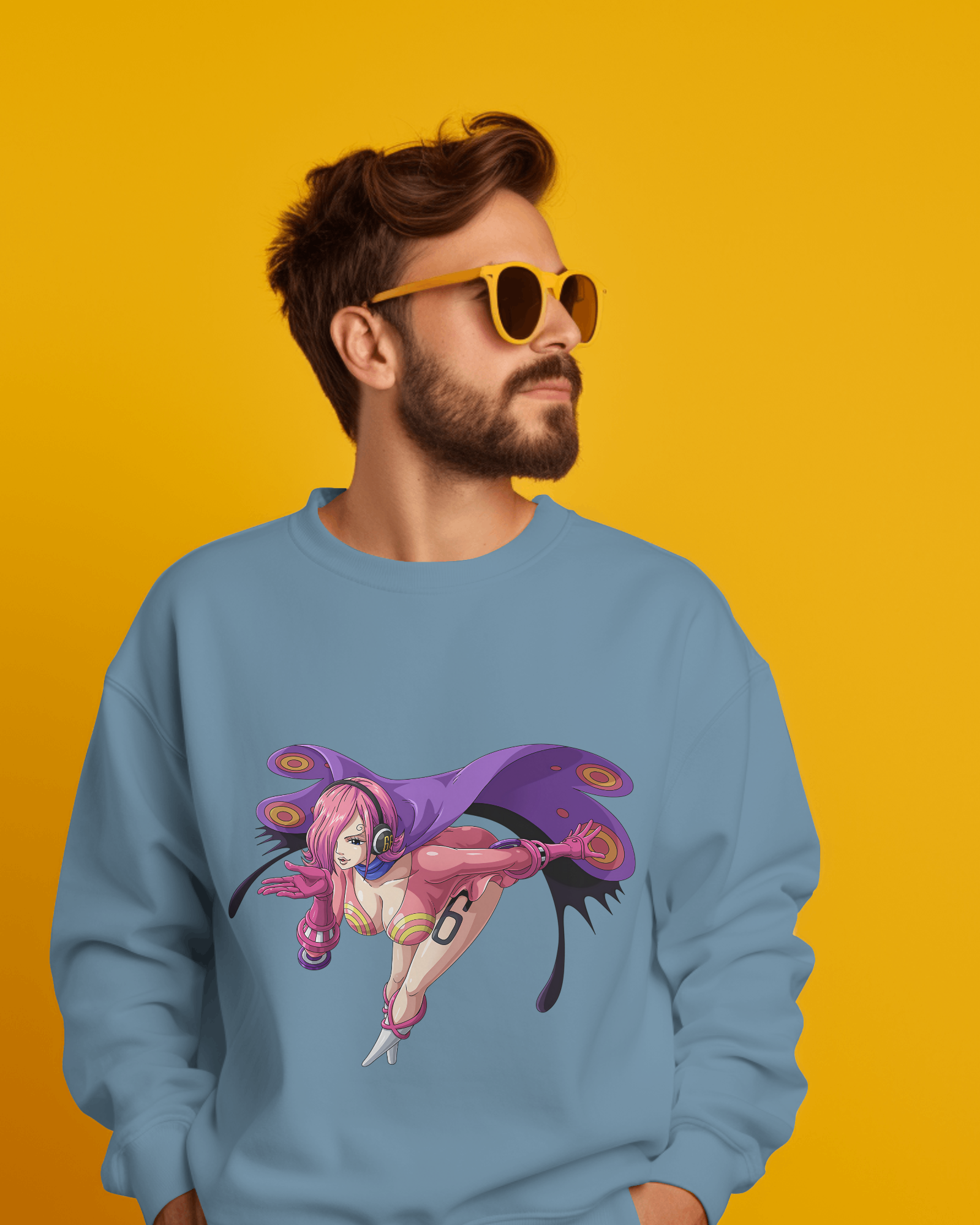 CLOTHWOLF 350 GSM Anime Vibe Sweatshirt – Butterfly Queen Edition