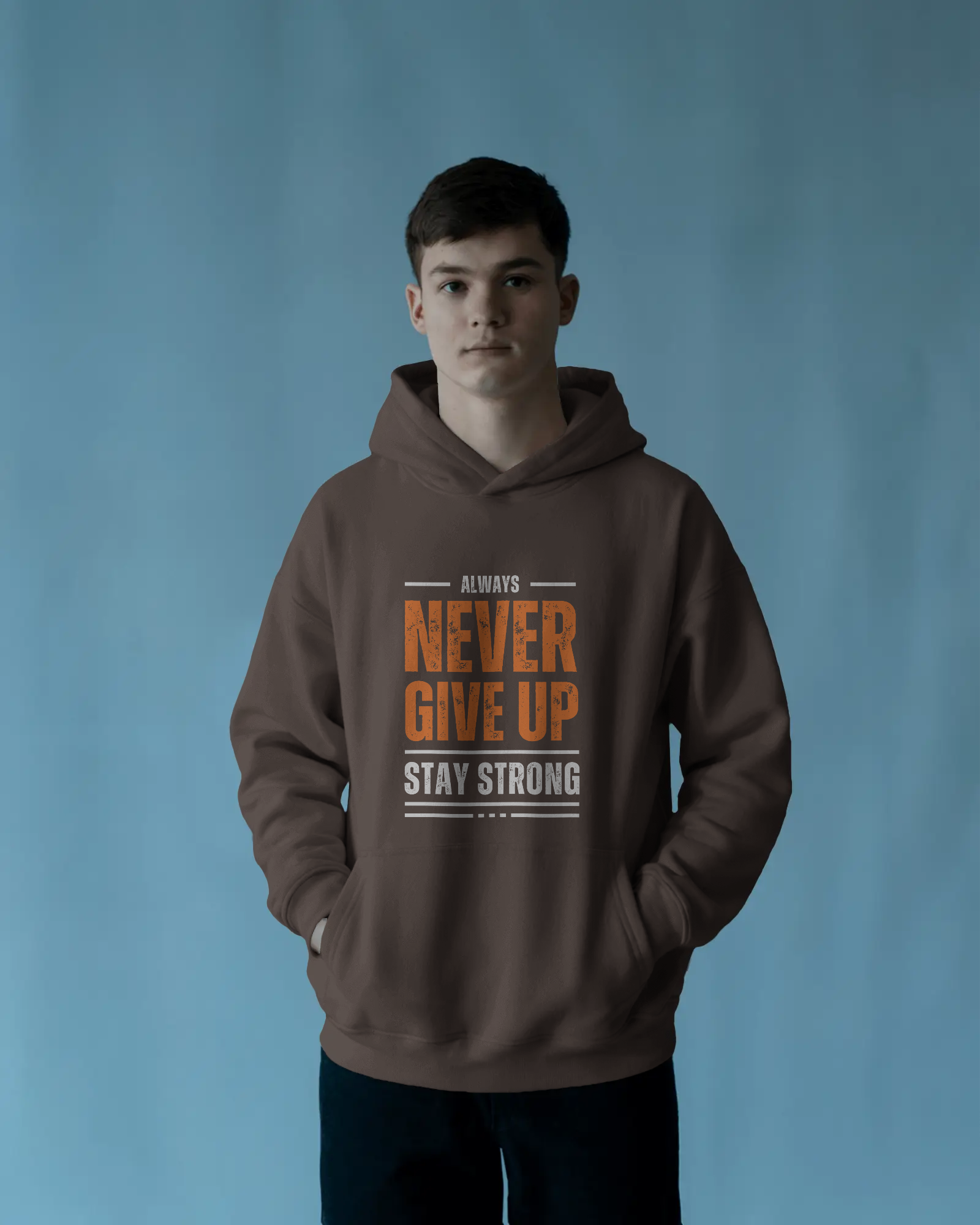 Cloth Wolf – "Never Give Up" Hoodie