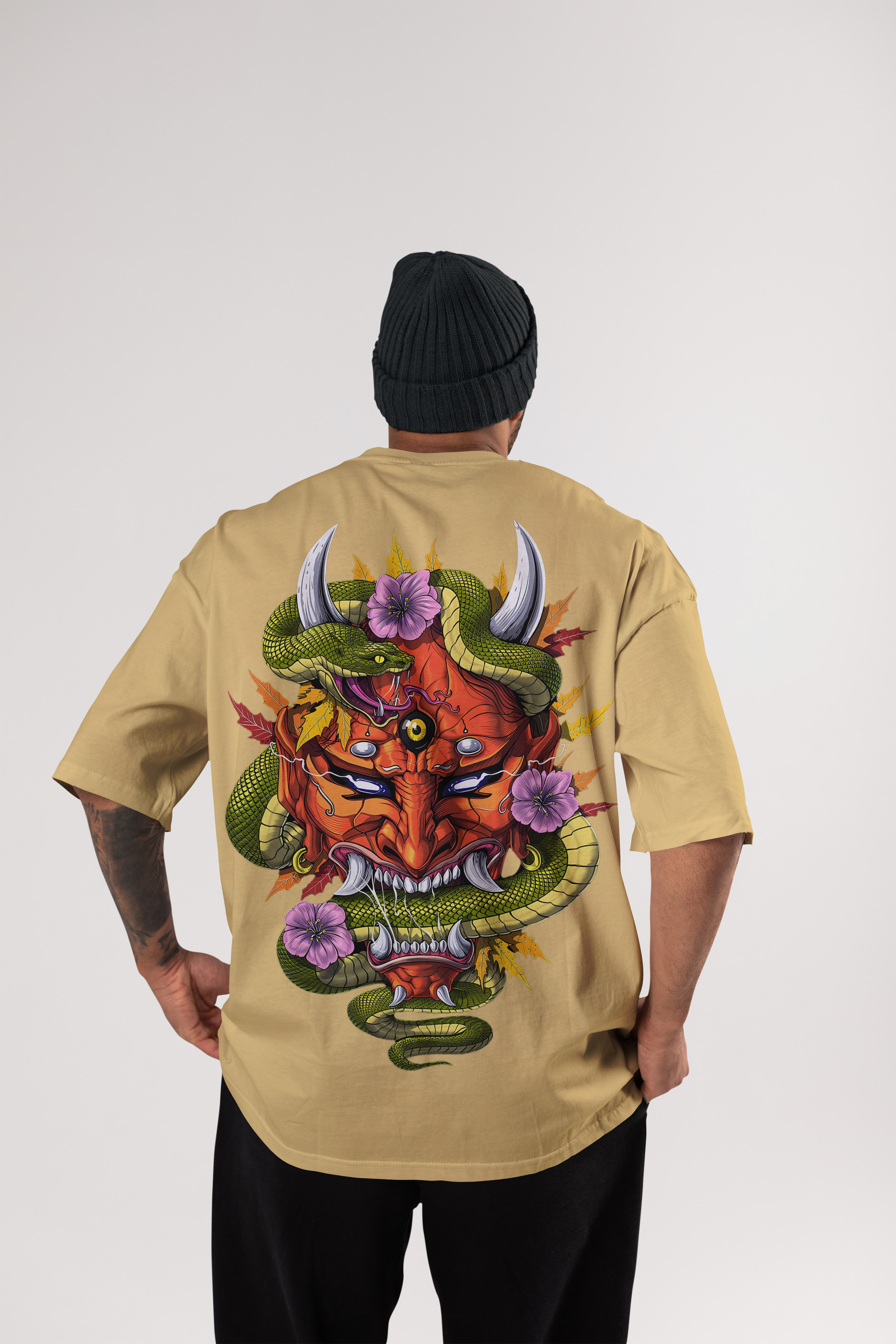 Oni Mask x Serpent Oversized T-Shirt