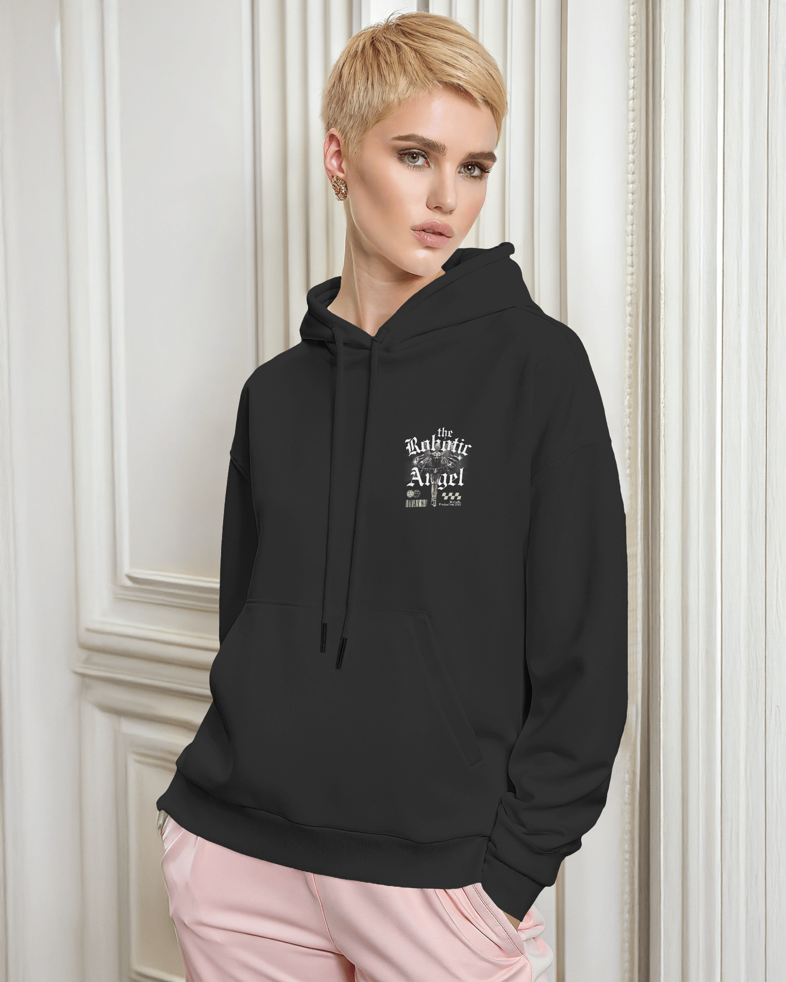“Robotic Angel” – Urban Luxe Hoodie by Cloth Wolf