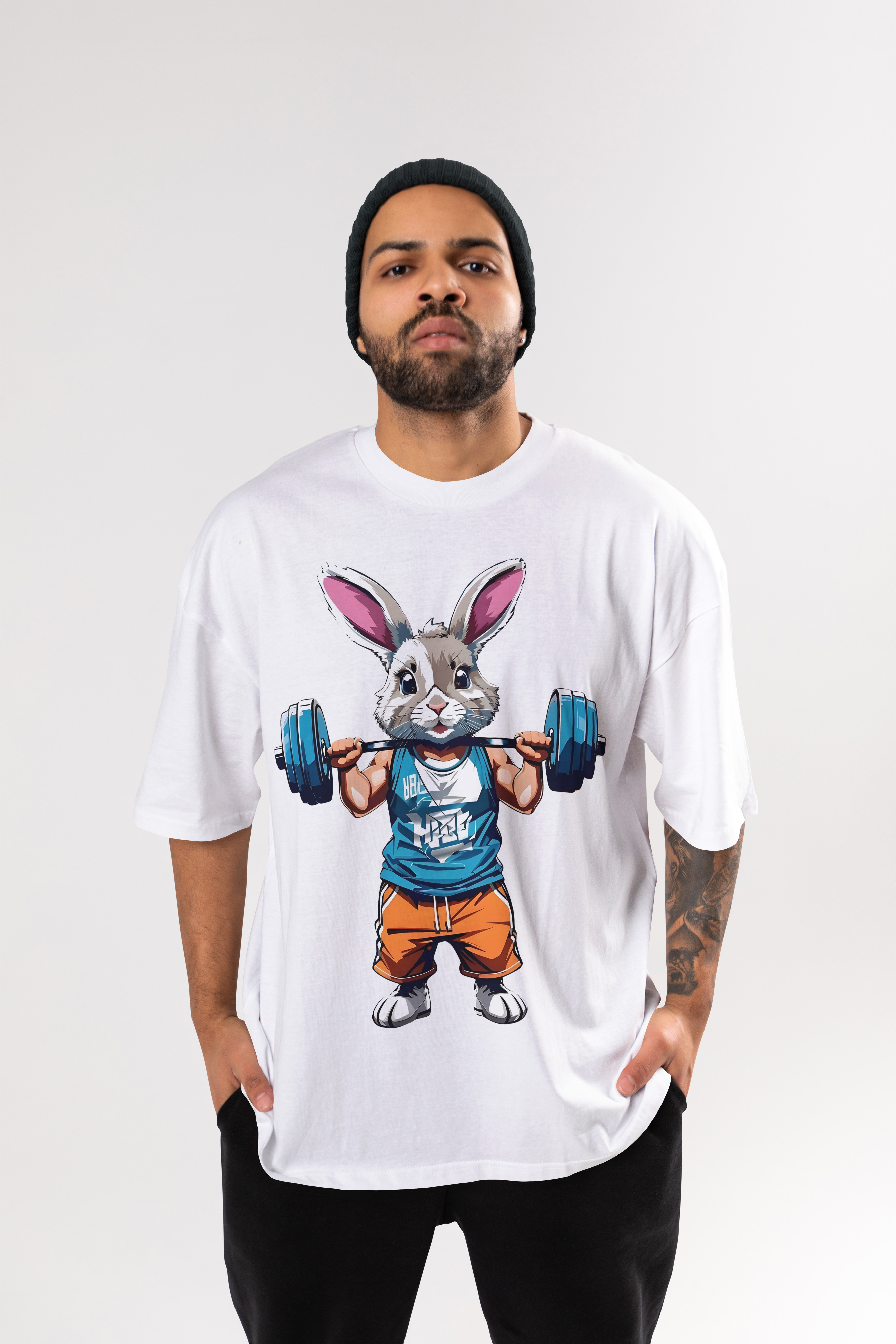 Cloth Wolf Oversized T-Shirt – “The Gym Bunny” Edition