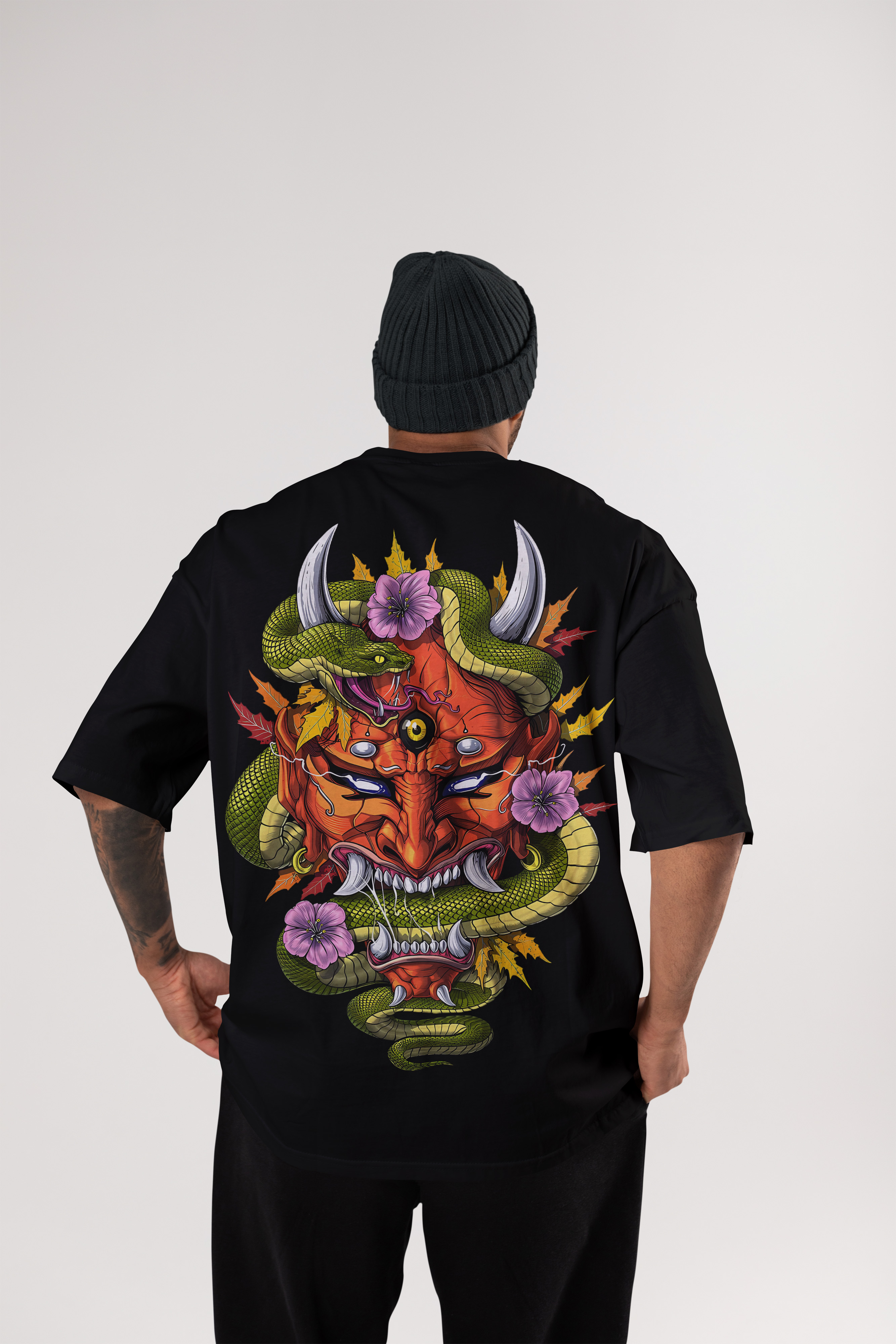 Oni Mask x Serpent Oversized T-Shirt