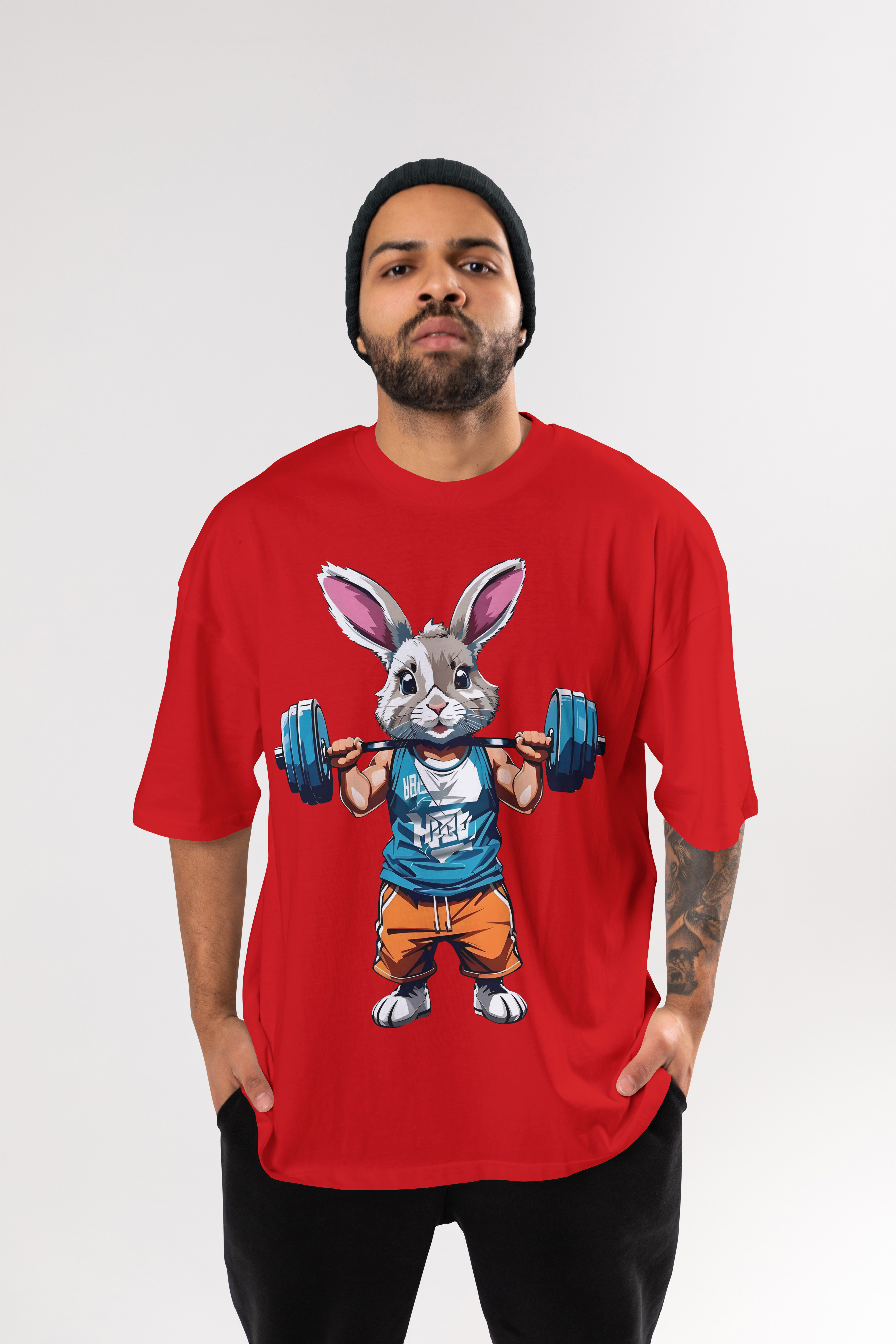 Cloth Wolf Oversized T-Shirt – “The Gym Bunny” Edition