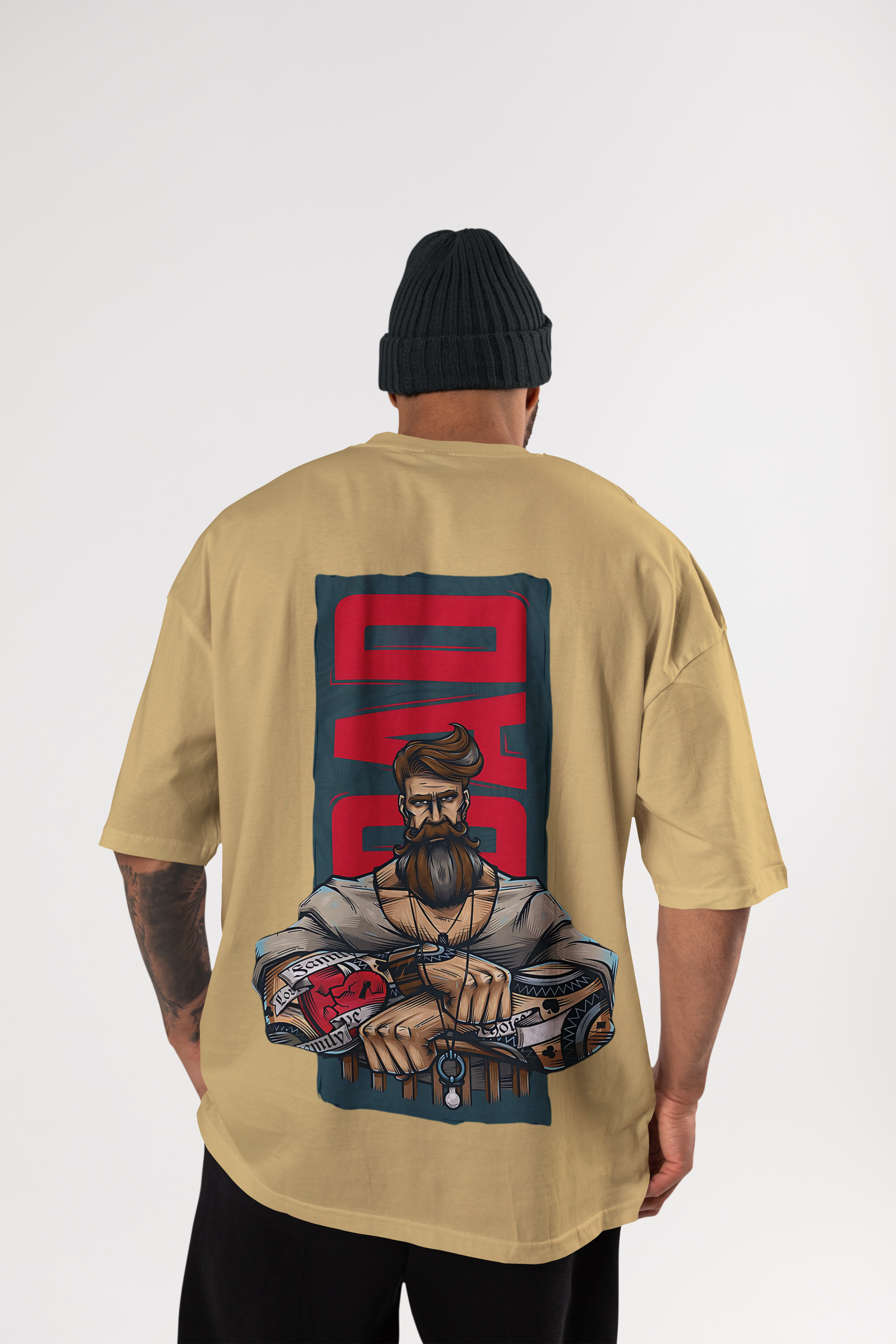 Cloth Wolf Oversized T-Shirt – “BAD BEARD” Edition