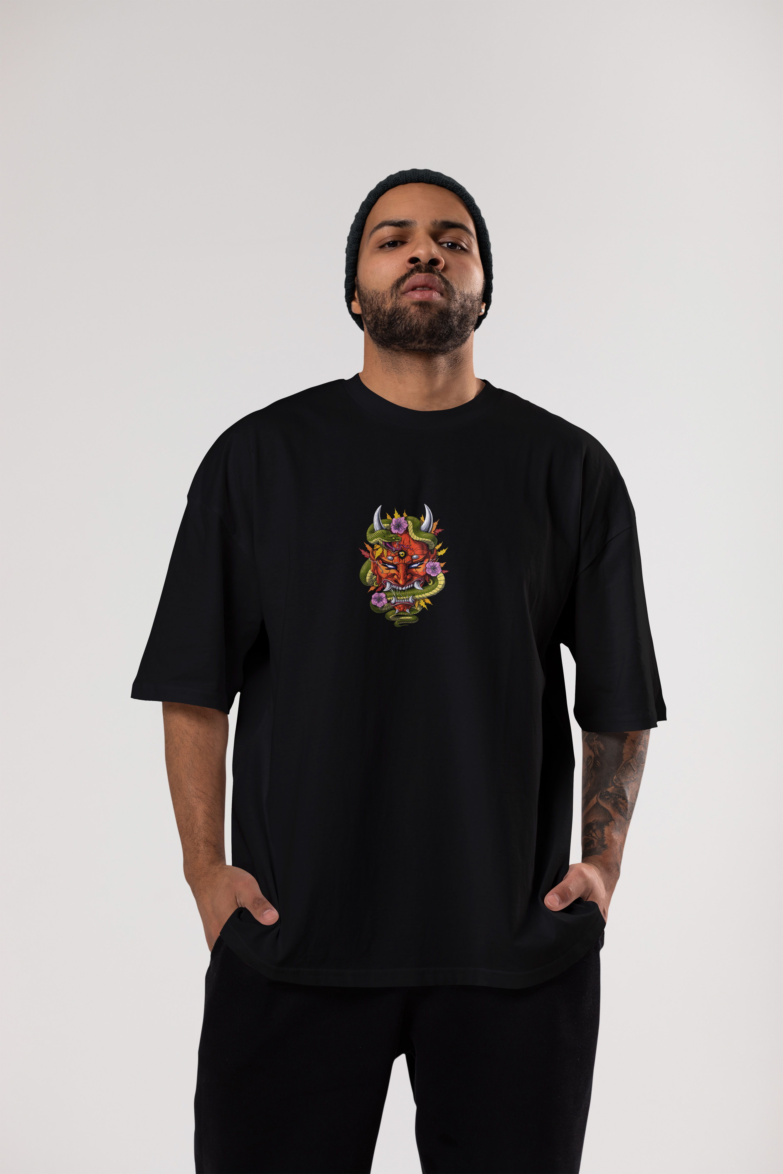 Oni Mask x Serpent Oversized T-Shirt