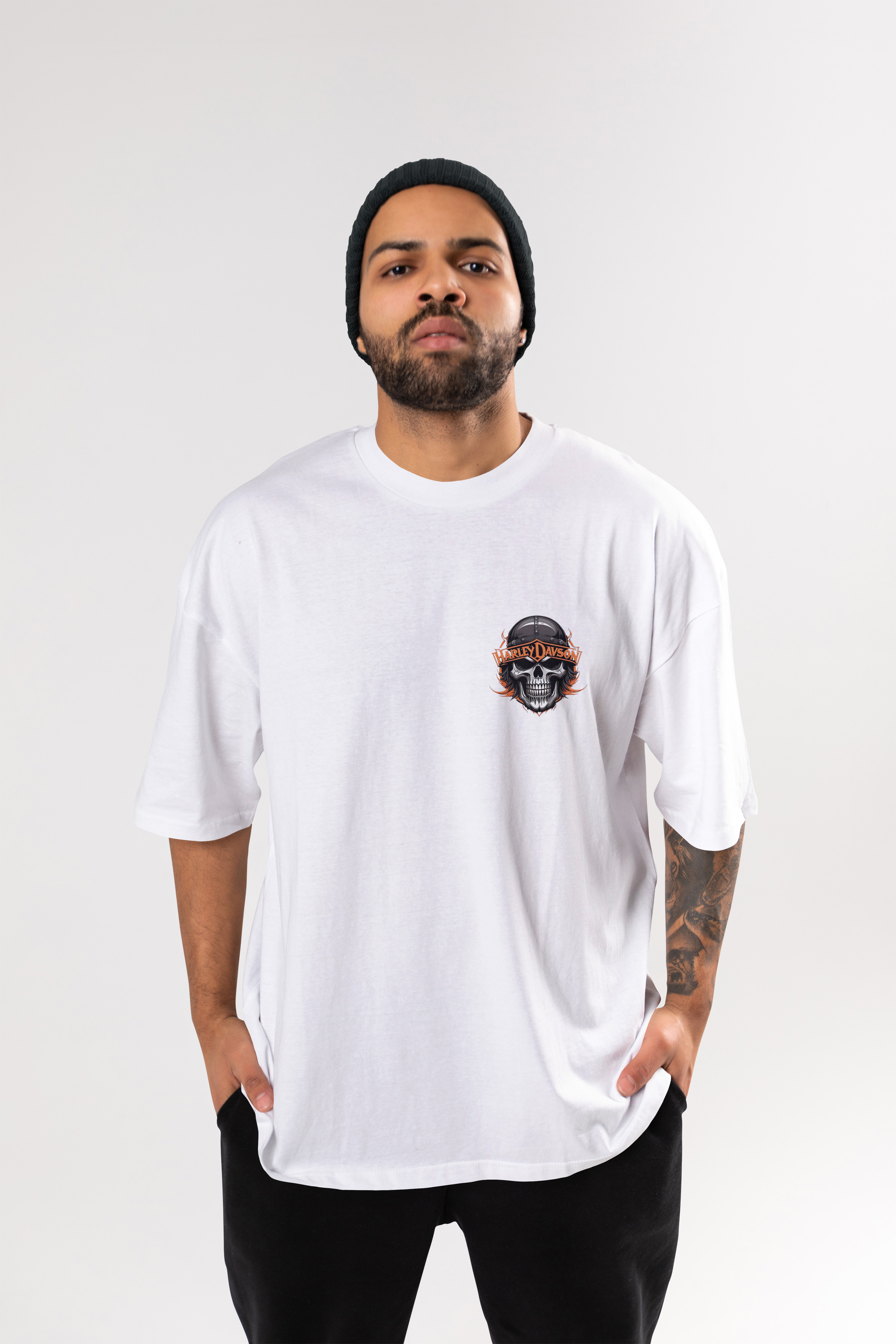 Harley-Davidson “Raiders Skull Rider” Oversized T-Shirt