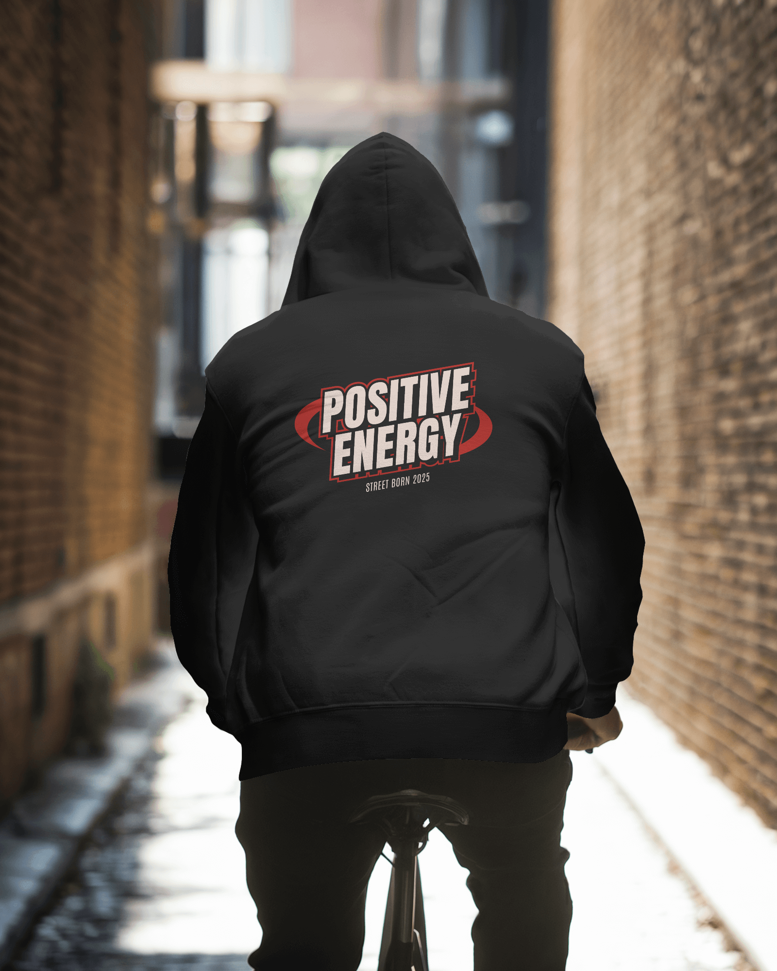 ⚡ “Positive Energy” – Street Born 2025 Hoodie by Cloth Wolf