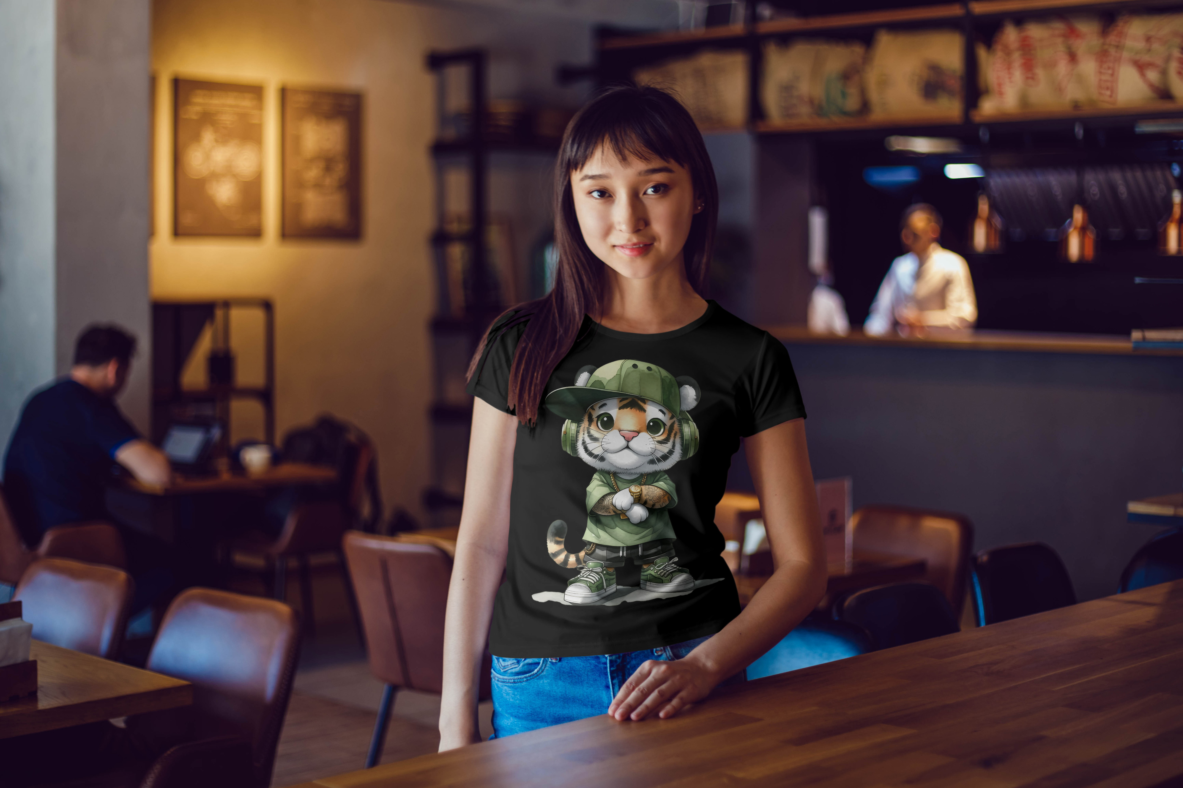 Hip-Hop Tiger Regular Fit T-Shirt
