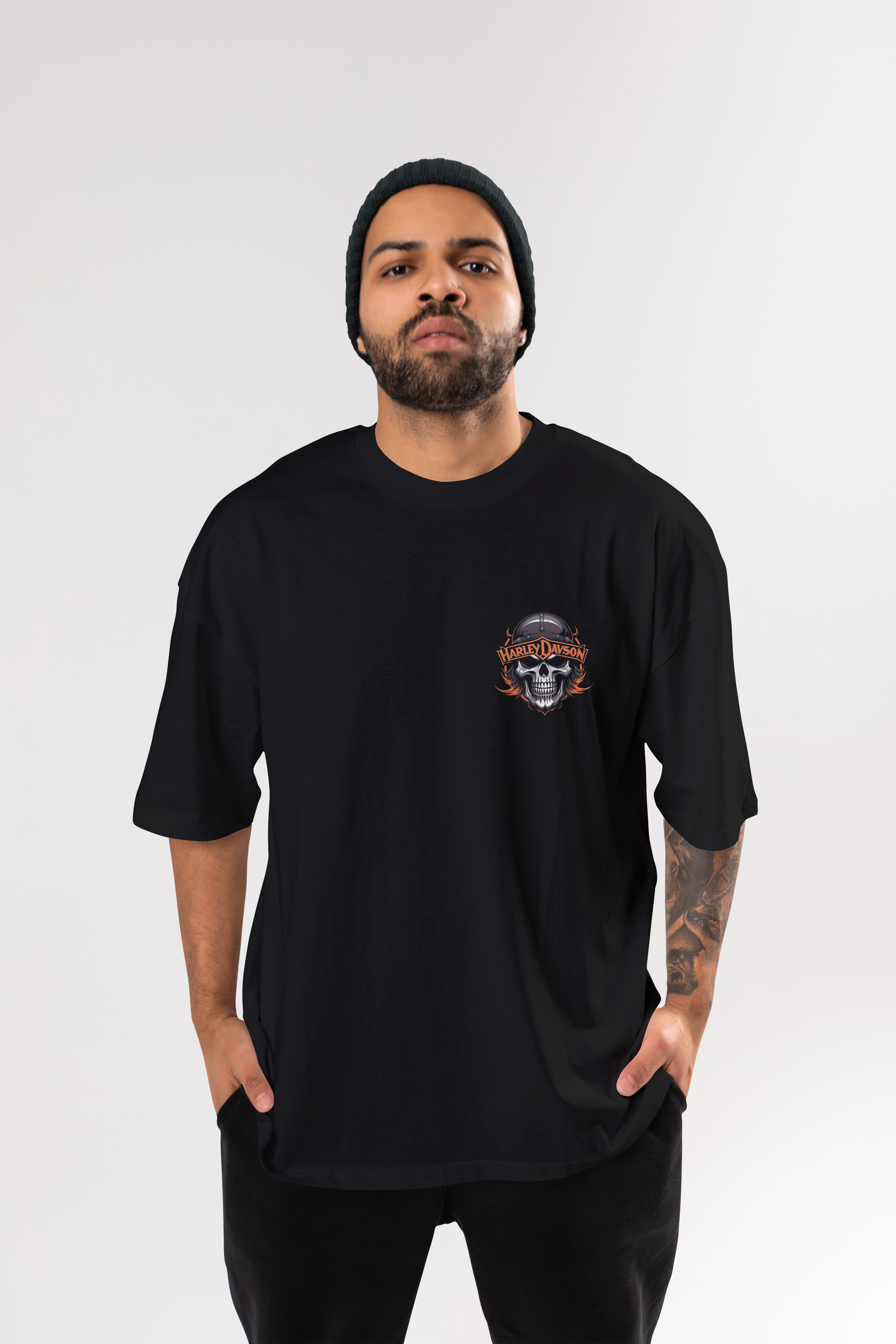 Harley-Davidson “Raiders Skull Rider” Oversized T-Shirt
