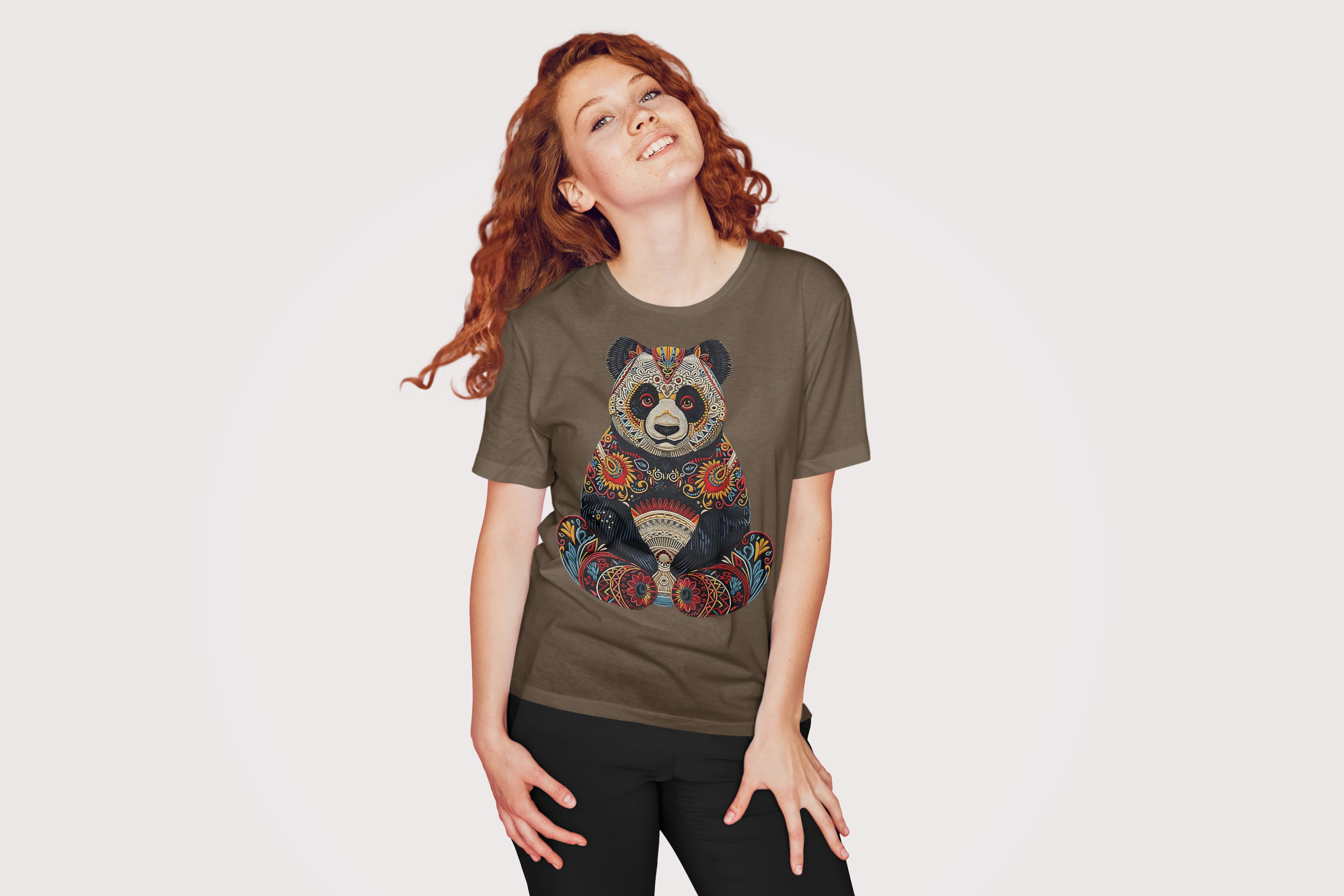 Cloth Wolf Oversized T-Shirt – “Mandala Panda” Edition