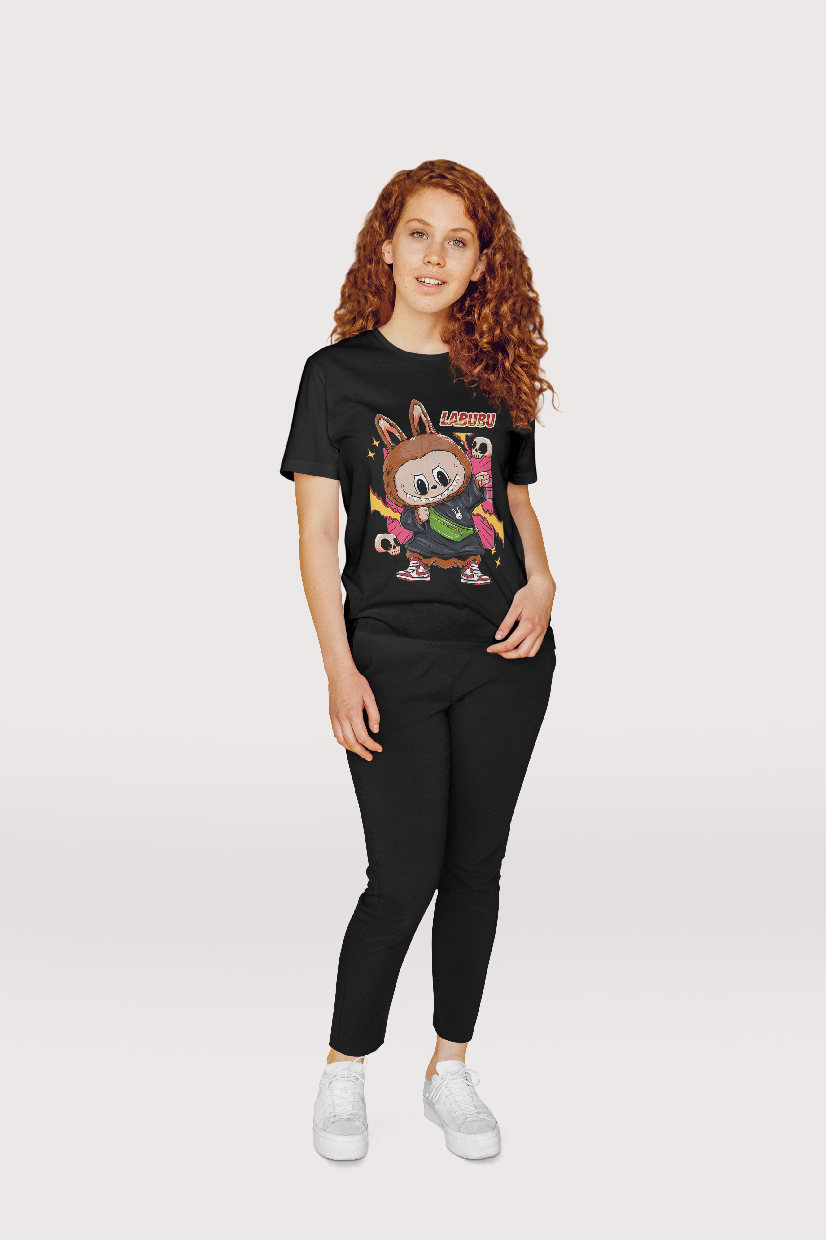 Labubu “Urban Rush” Oversized Fit T-Shirt – Black Edition