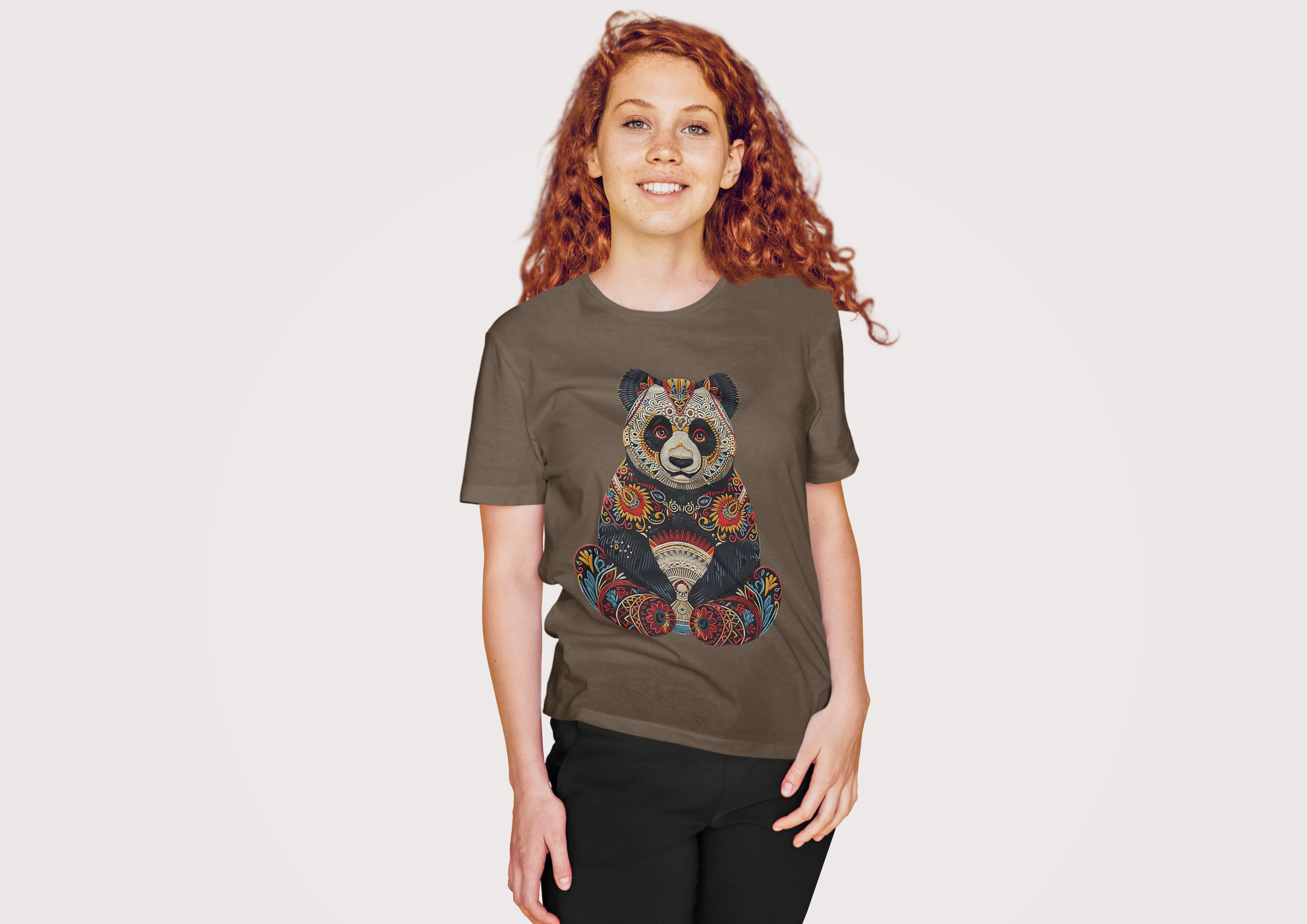 Cloth Wolf Oversized T-Shirt – “Mandala Panda” Edition