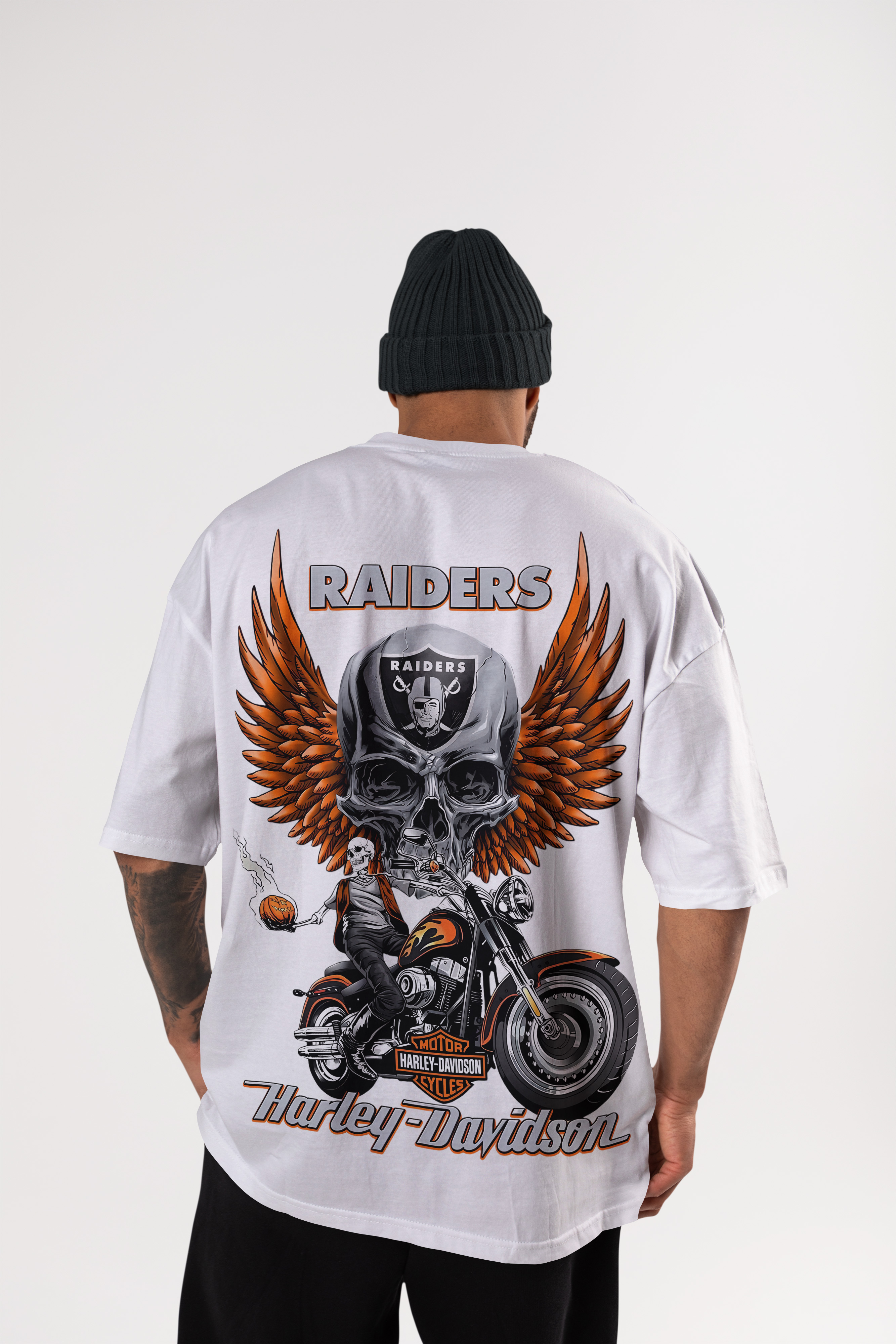 Harley-Davidson “Raiders Skull Rider” Oversized T-Shirt