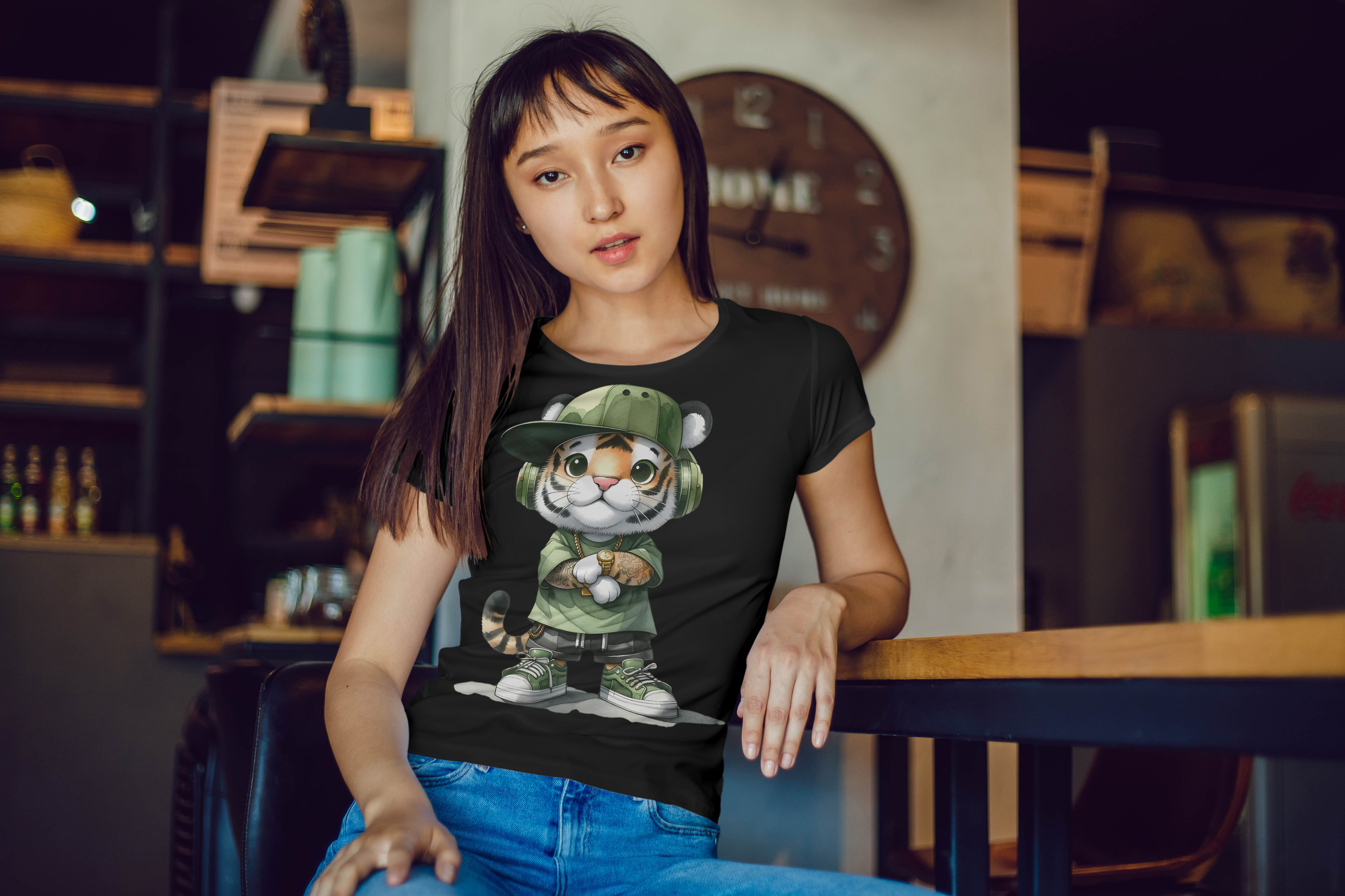 Hip-Hop Tiger Regular Fit T-Shirt