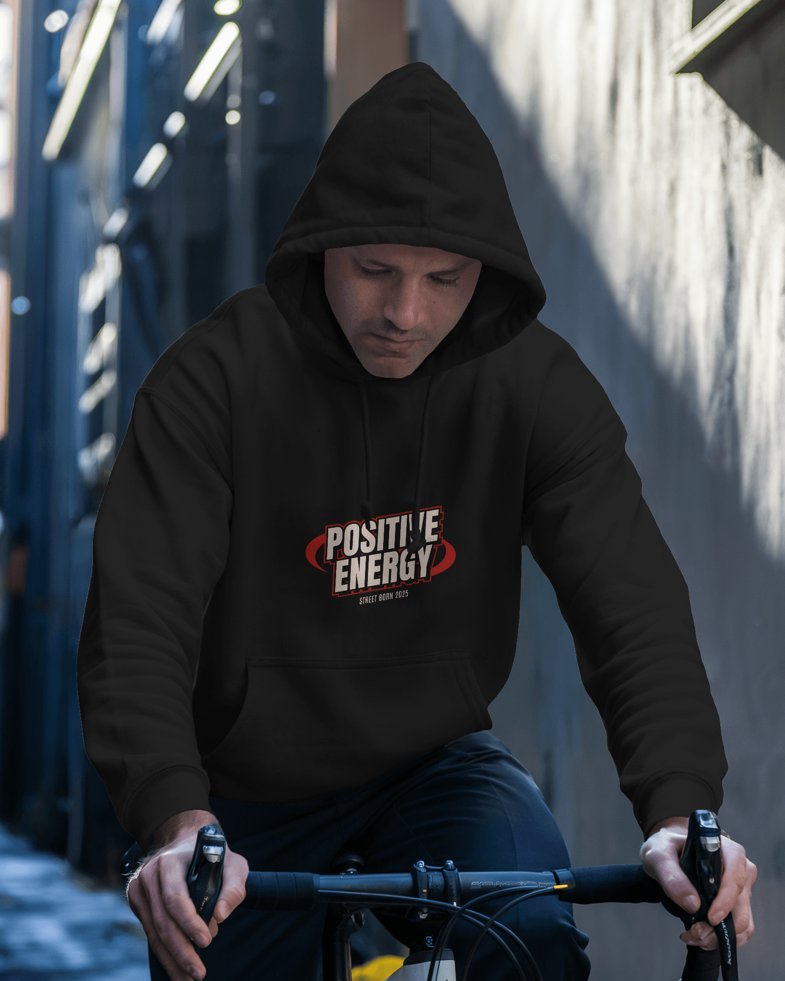 ⚡ “Positive Energy” – Street Born 2025 Hoodie by Cloth Wolf