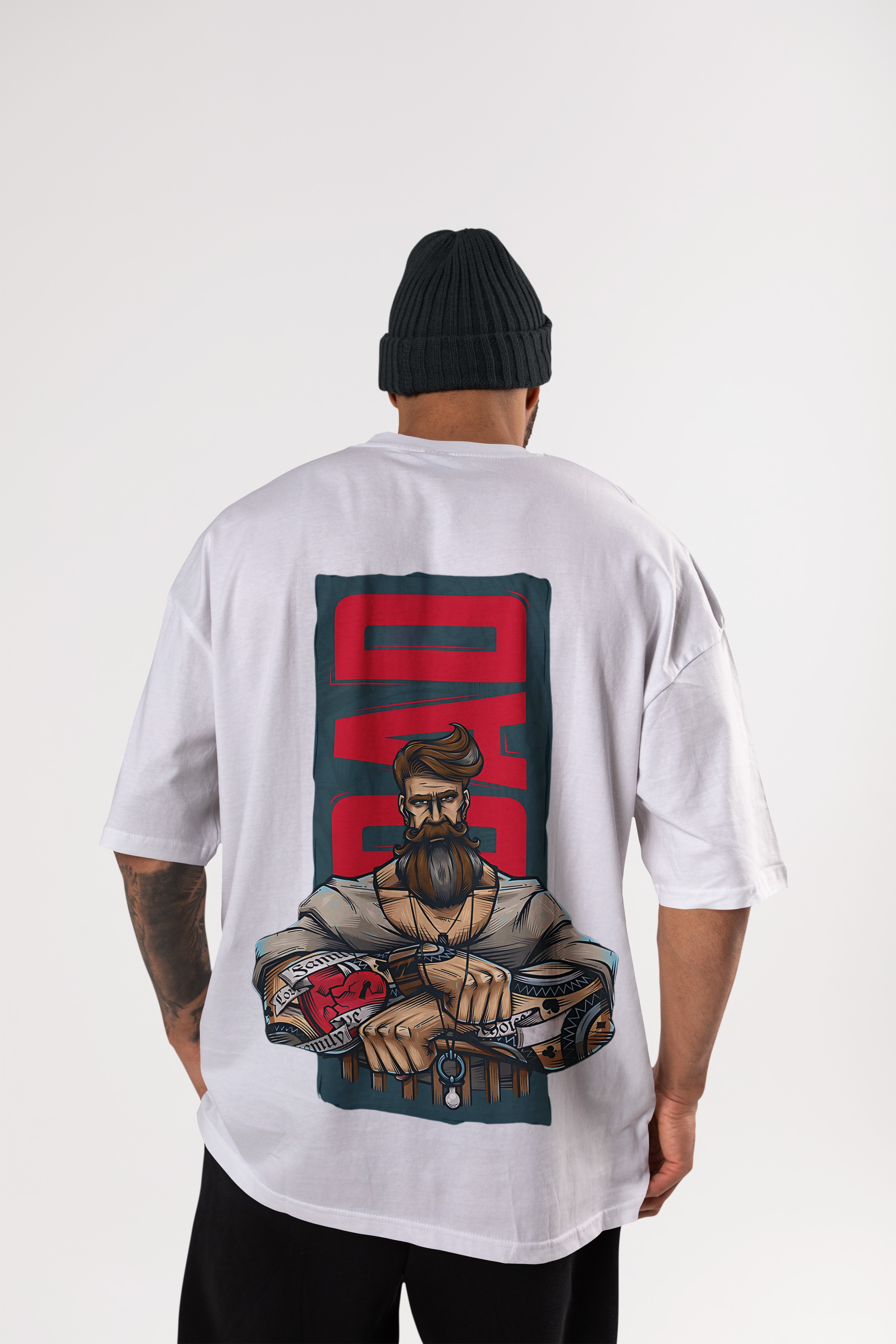 Cloth Wolf Oversized T-Shirt – “BAD BEARD” Edition