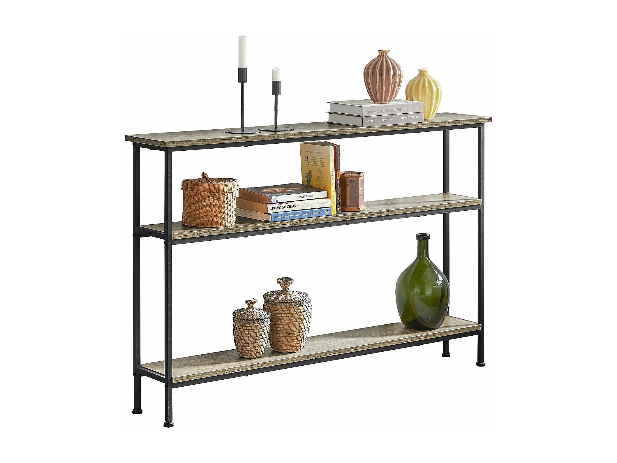 Modern Three-Tier Console Table