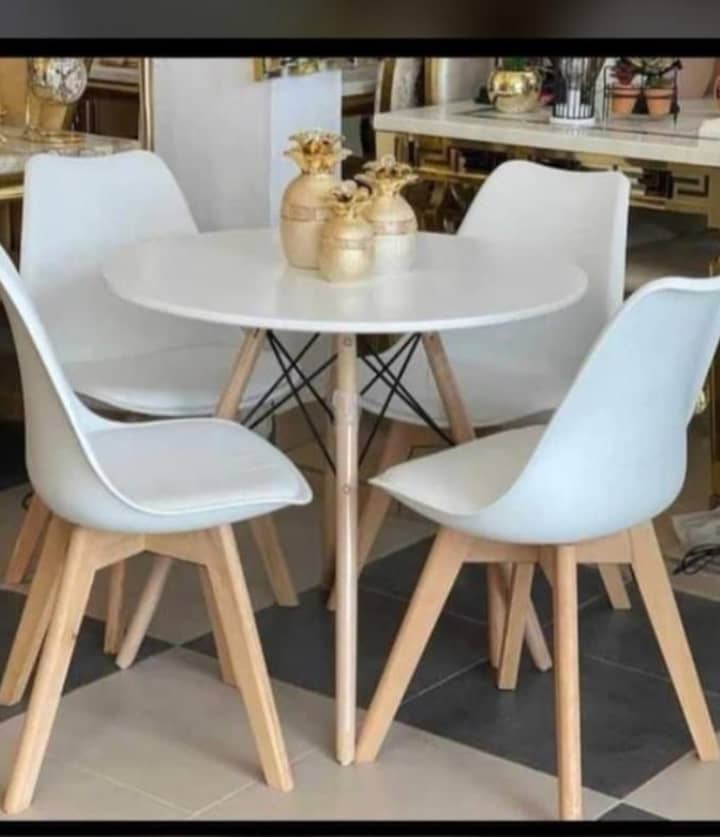 Modern Dining Table Set (white)