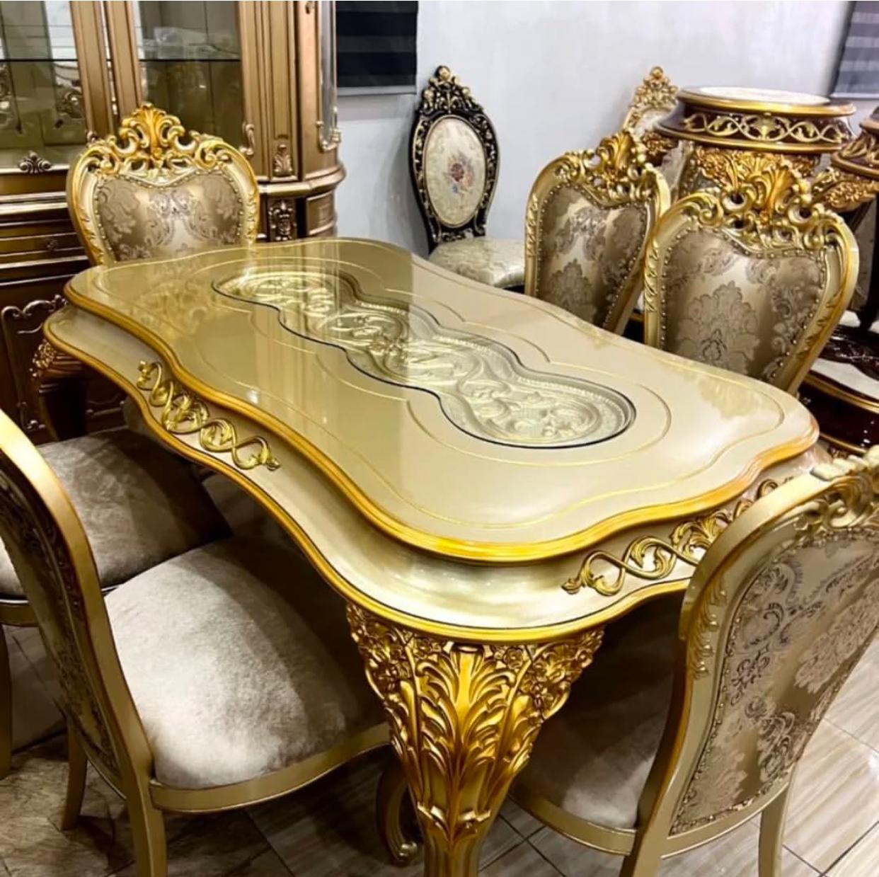 Luxury Ornate Dining Table Set