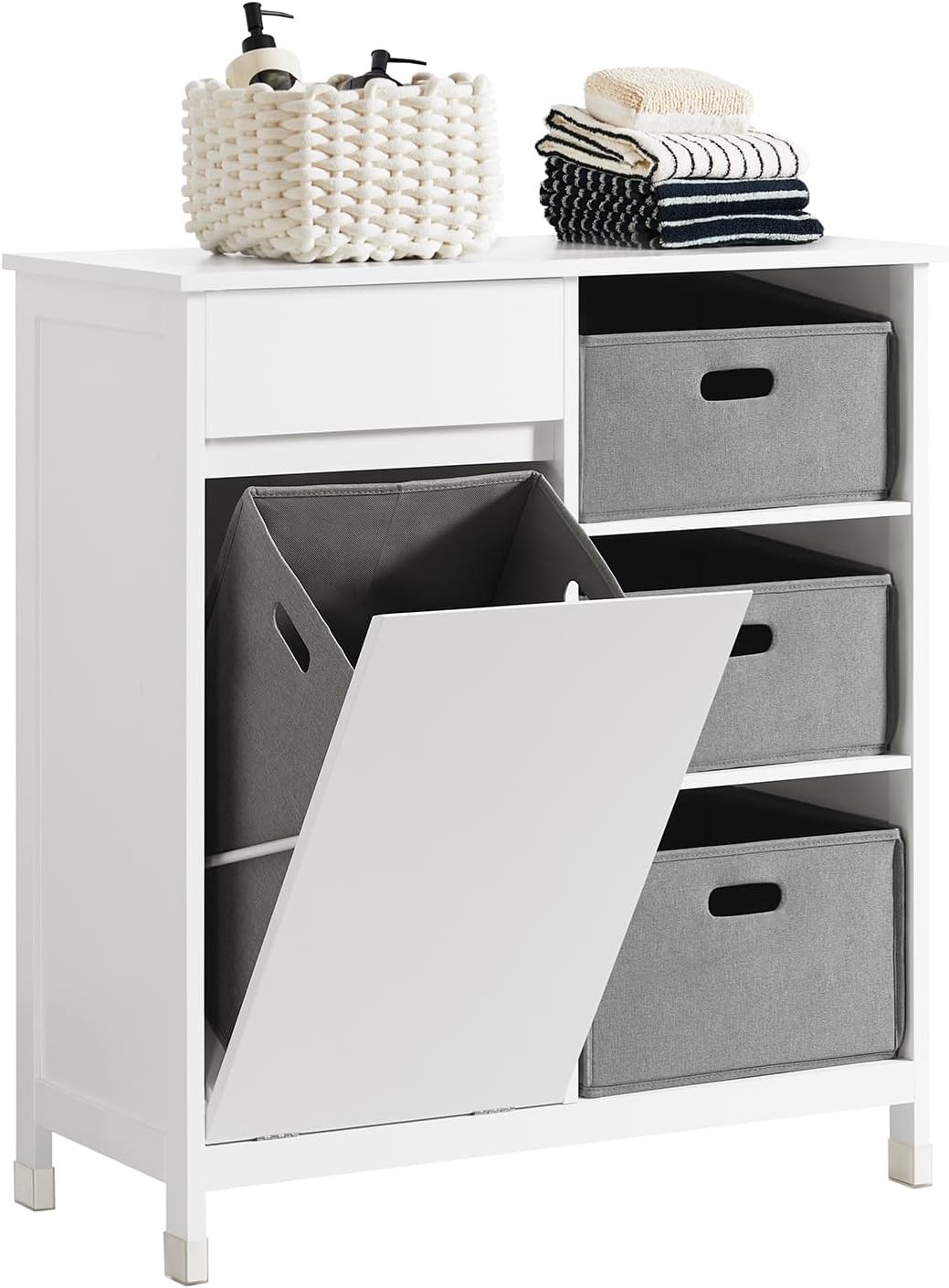Modern White Bathroom Storage Cabinet