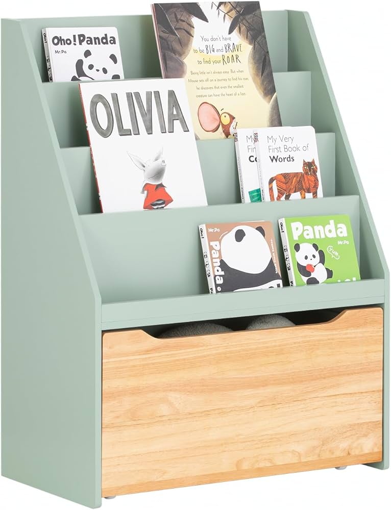 Children's Bookcase with Storage Drawer