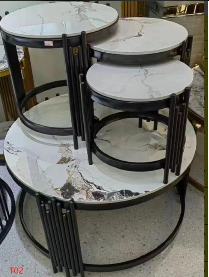 Modern Round Marble Nesting Tables