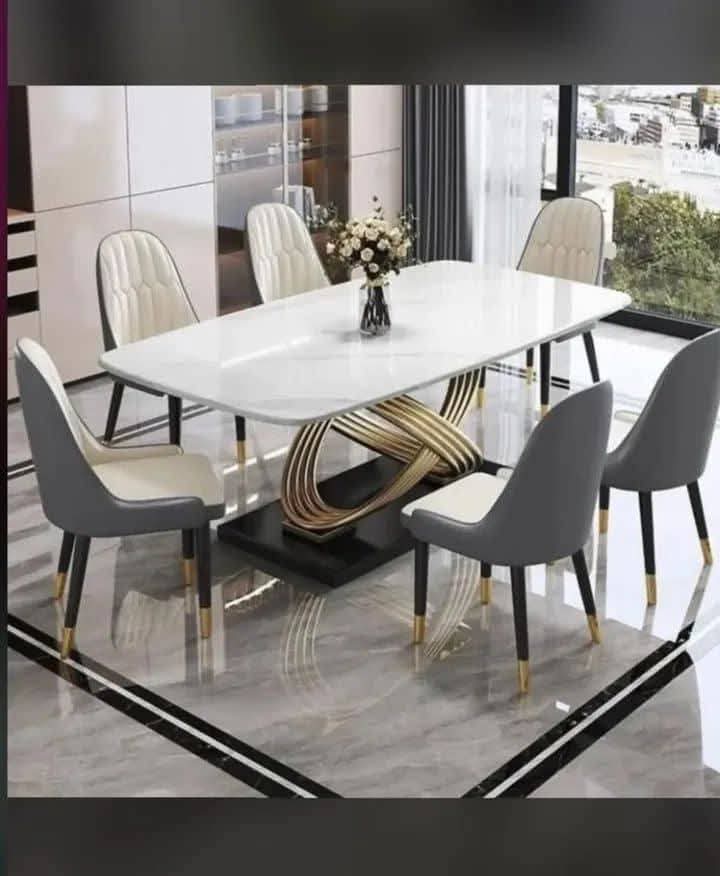 Modern Marble Dining Table Set