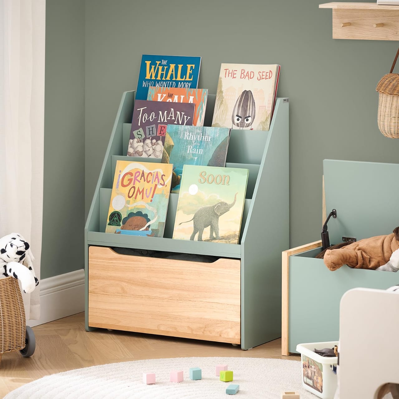 Children's Bookcase with Storage Drawer