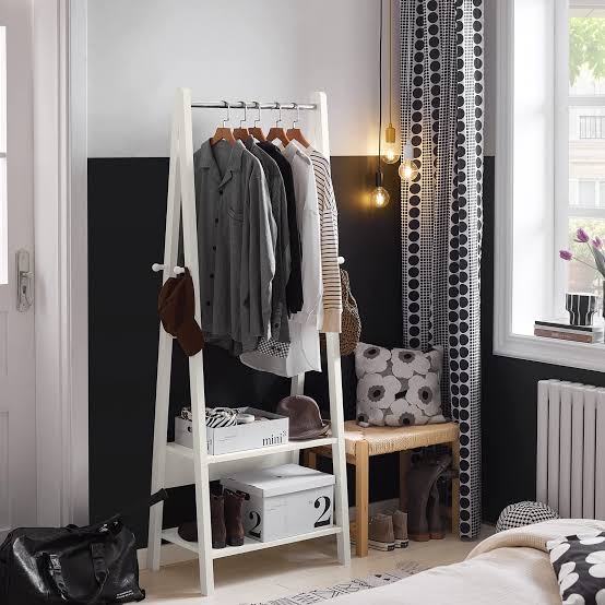 White Freestanding Clothing Rack