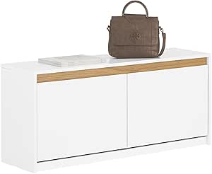 Modern White Shoe Bench