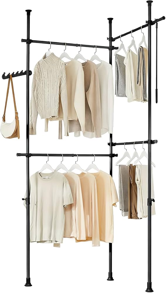 Adjustable Double Rail Clothes Rack