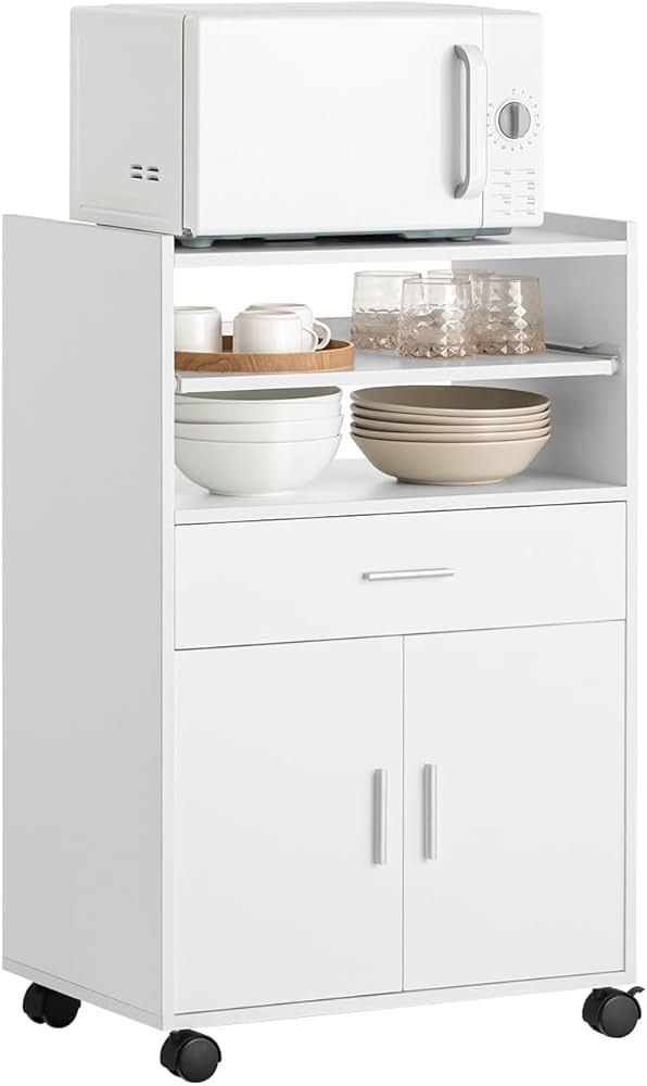 Kitchen Storage Cabinet with Drawer and Shelves